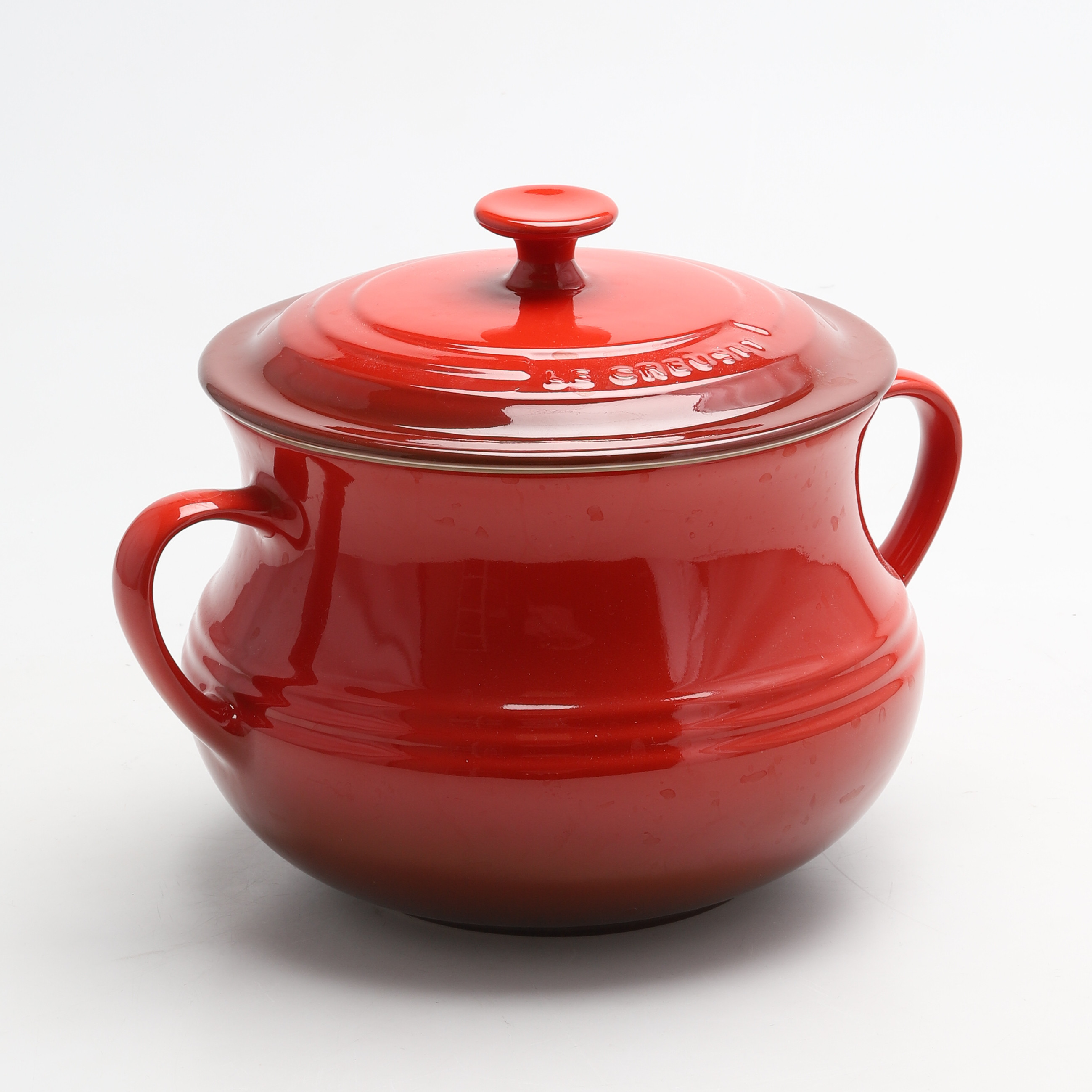 LE CREUSET. GRYTA/TERRIN MED LOCK.