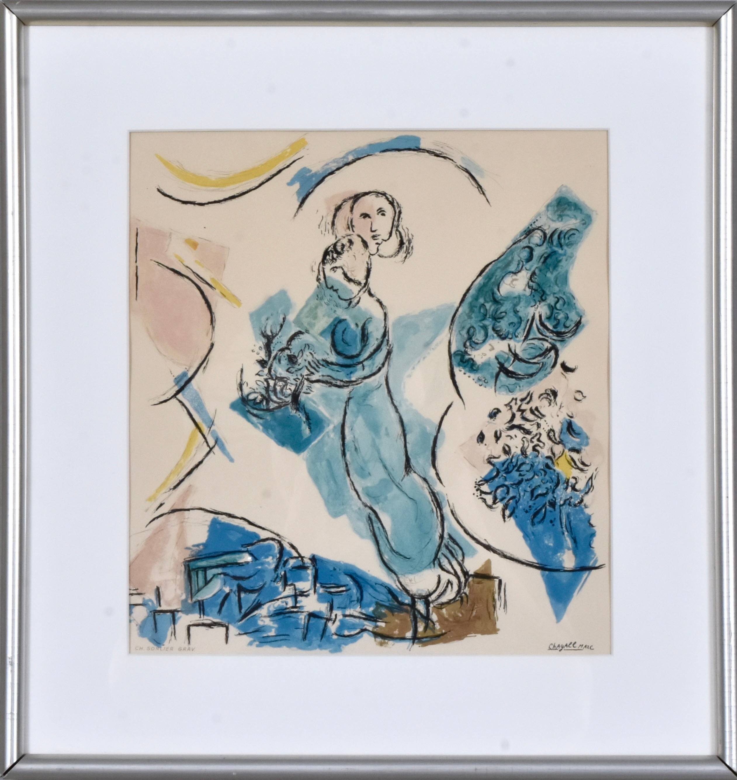 MARC CHAGALL. EFTER. Färglitografi.