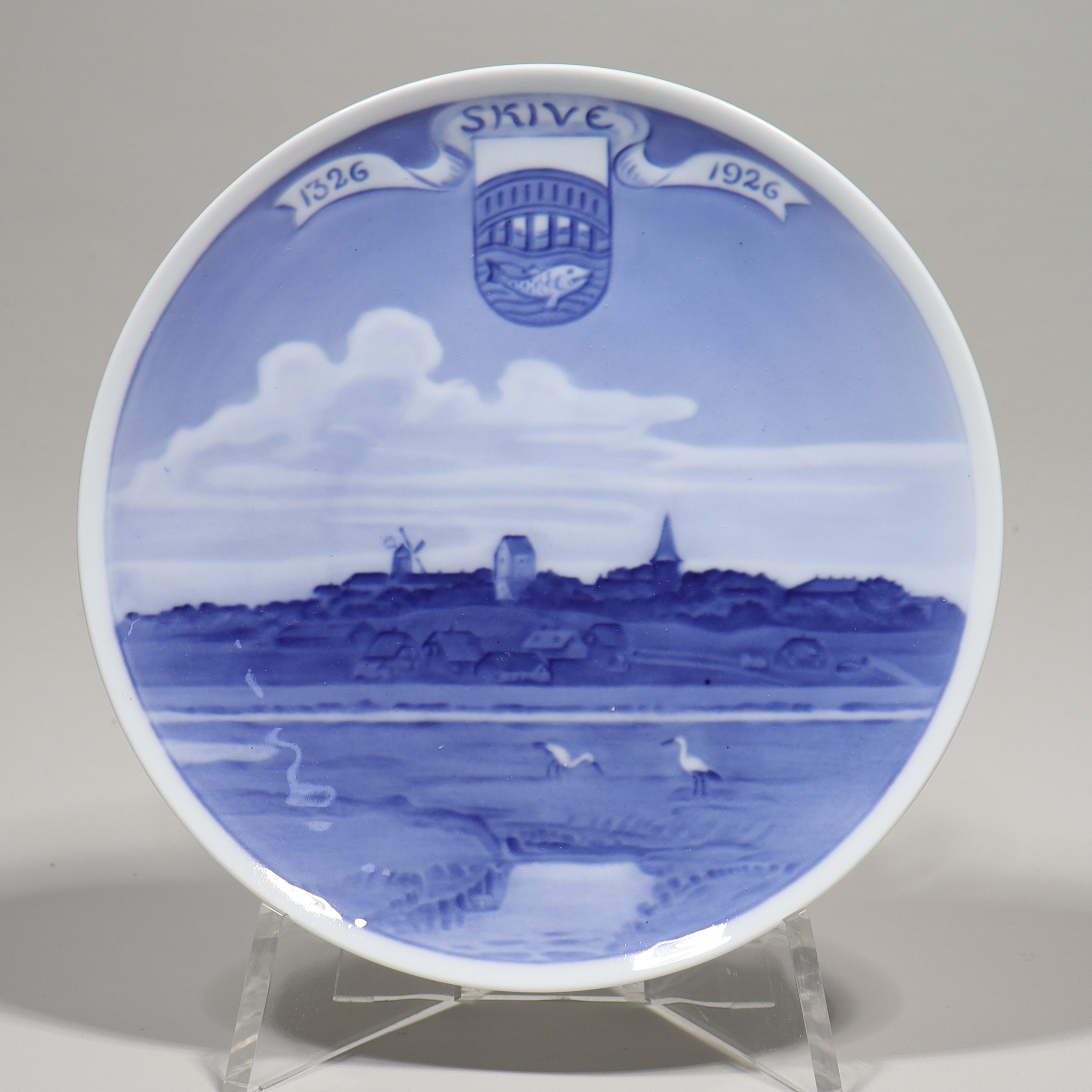 MINNESTALLRIK, Royal Copenhagen, till minne av Skives 600-års jubileum 1326-1926.