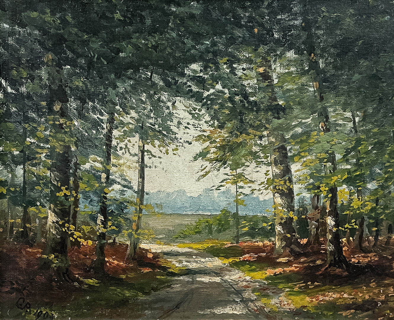 OLJA PÅ DUK, signerad G P, (troligen Georg Pauli), daterad-1903.