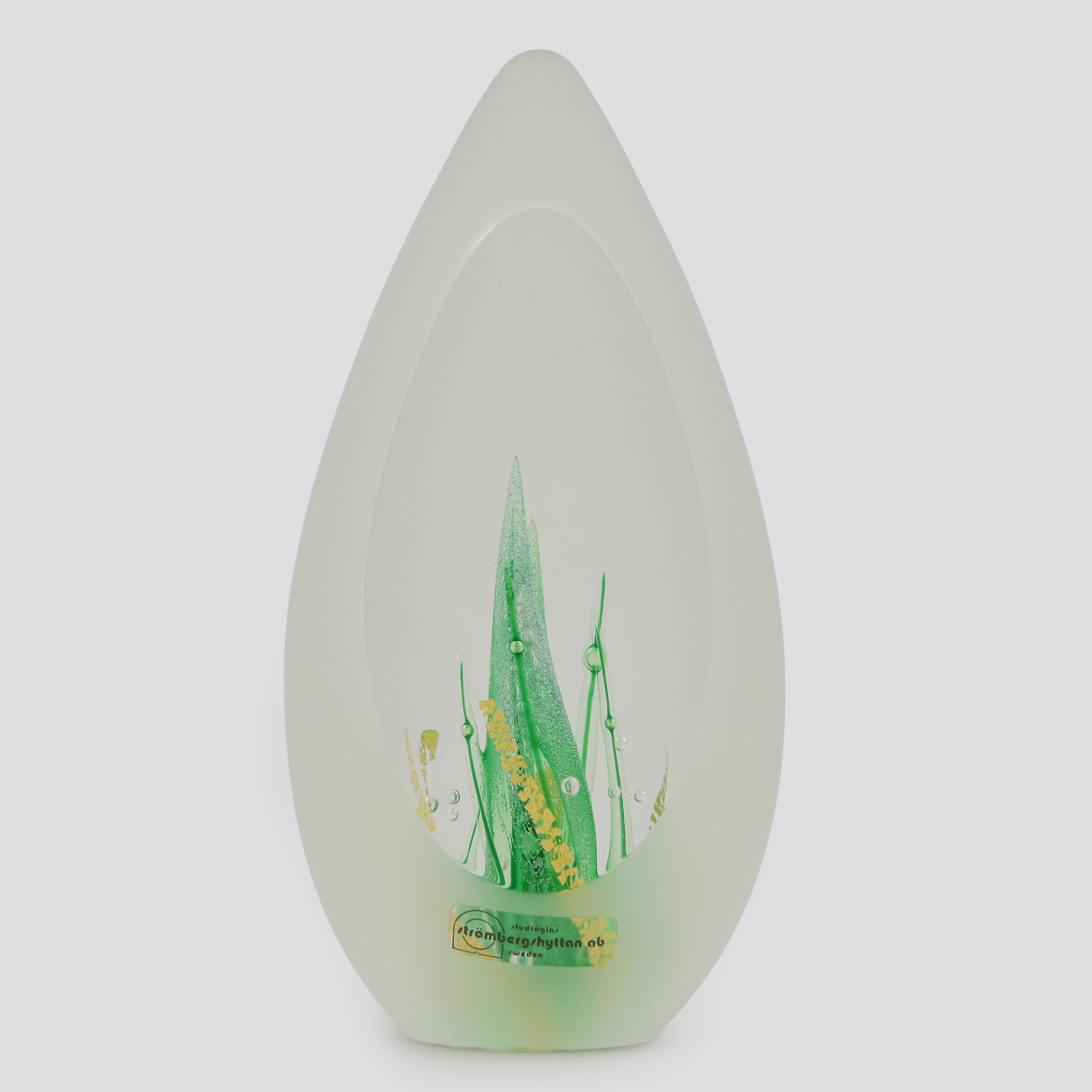 MAGNUS CARLSSON, SKULPTUR, KONSTGLAS, STUDIOGLAS, STRÖMBERGSHYTTAN, SIGNERAD.