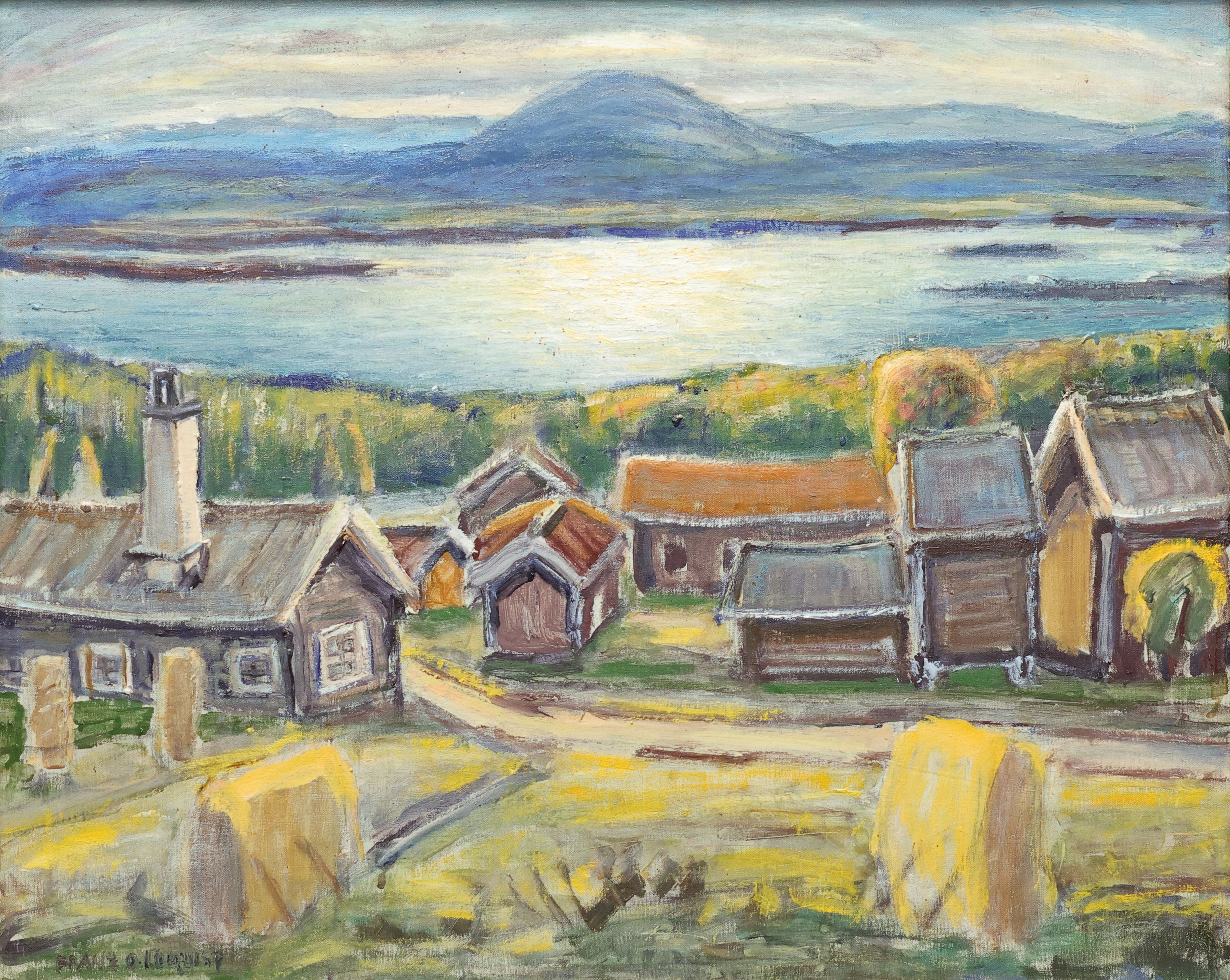 FRANZ O LOQUIST. olja på duk, signerad.
