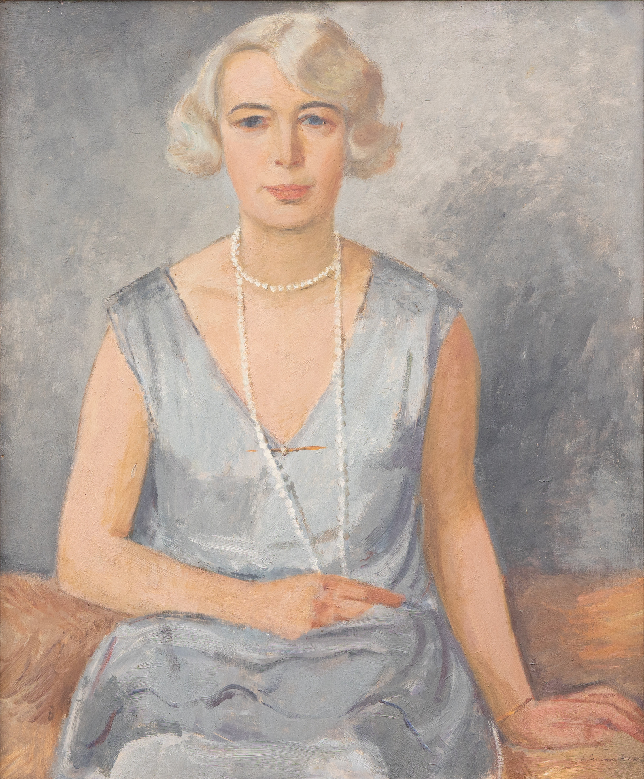 SIGFRID "SIGGE" JERNMARK,  (1887-1982). Porträtt av Tora, olja på duk, signerad och daterad 1930.