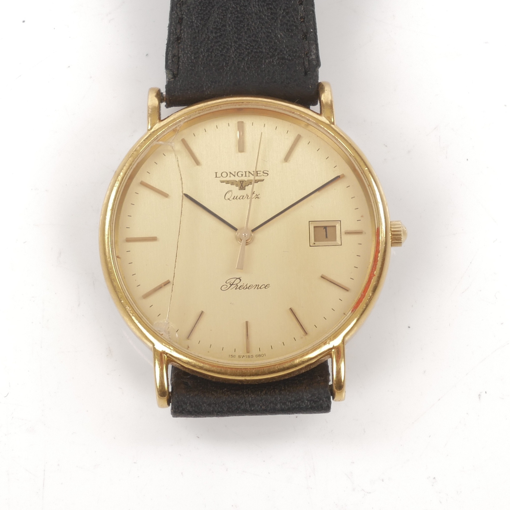 LONGINES PRESENCE. Armbandsur, quartz, doublé/stål, 1988.