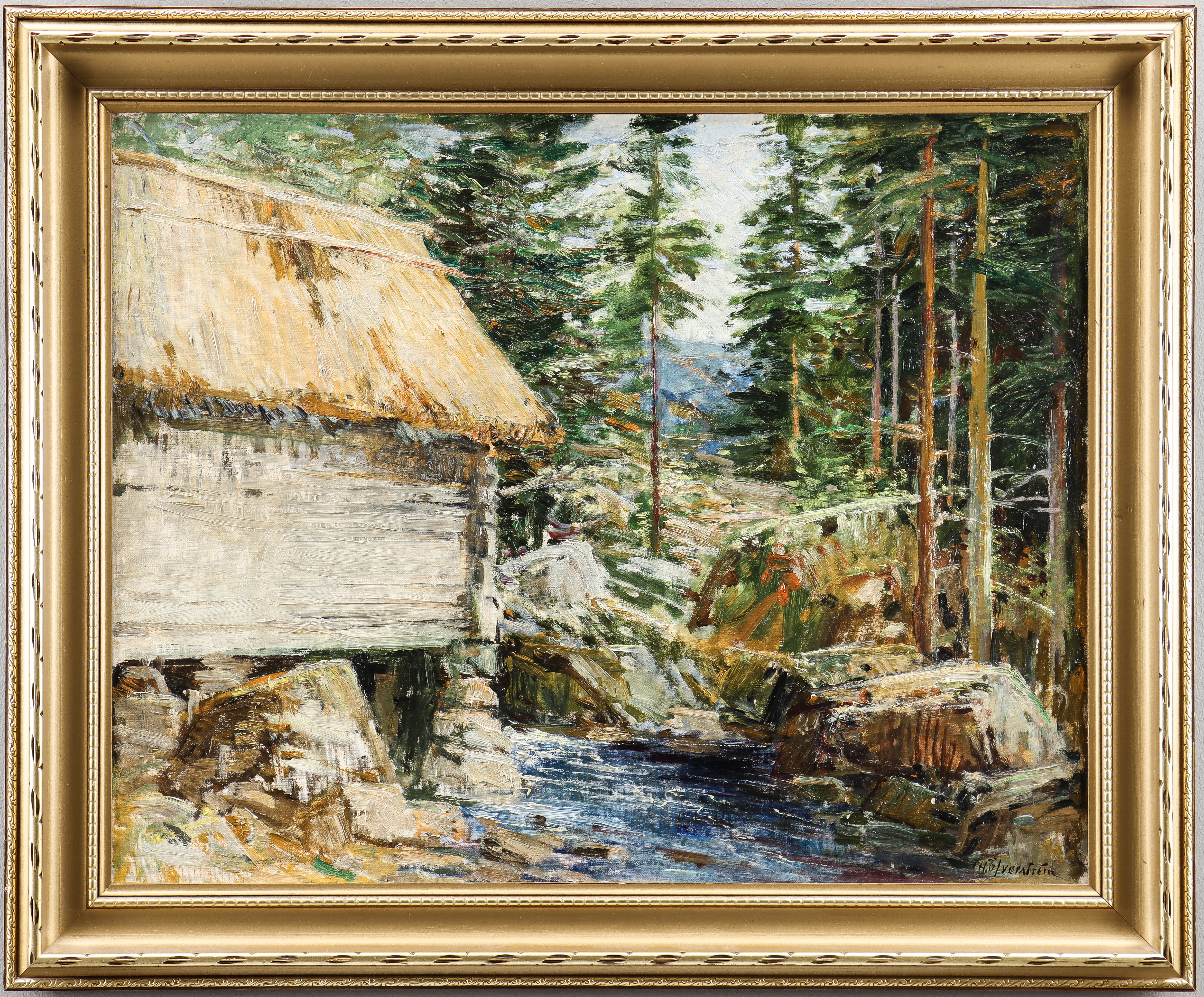 HUGO ÖFVERSTRÖM. Olja på duk, signerad.