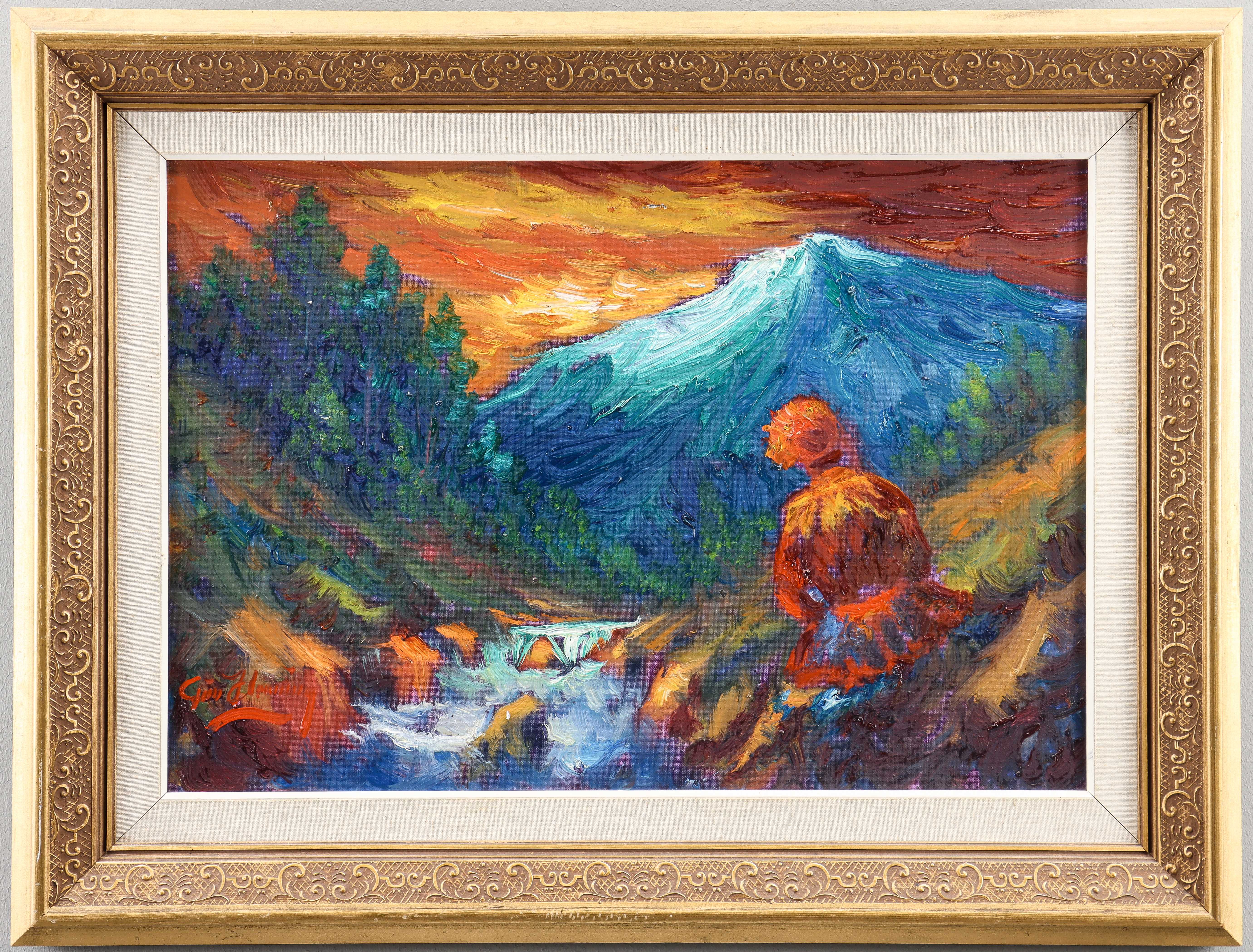 GÖSTA HENNING. Olja på duk, signerad.