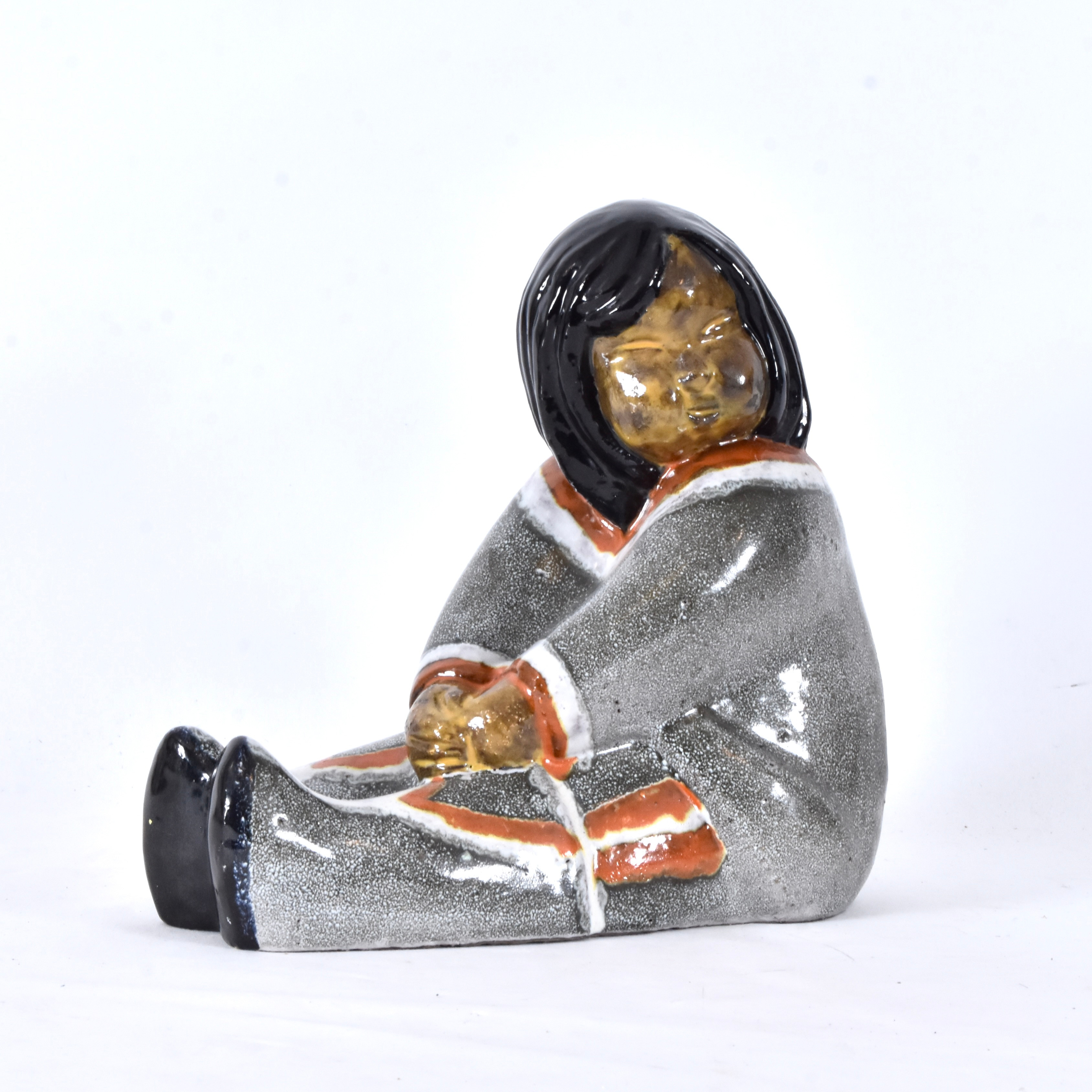 VICKE LINDSTRAND. Figur, keramik, "Eskimå", Vicke Lindstrand, Upsala-Ekeby.