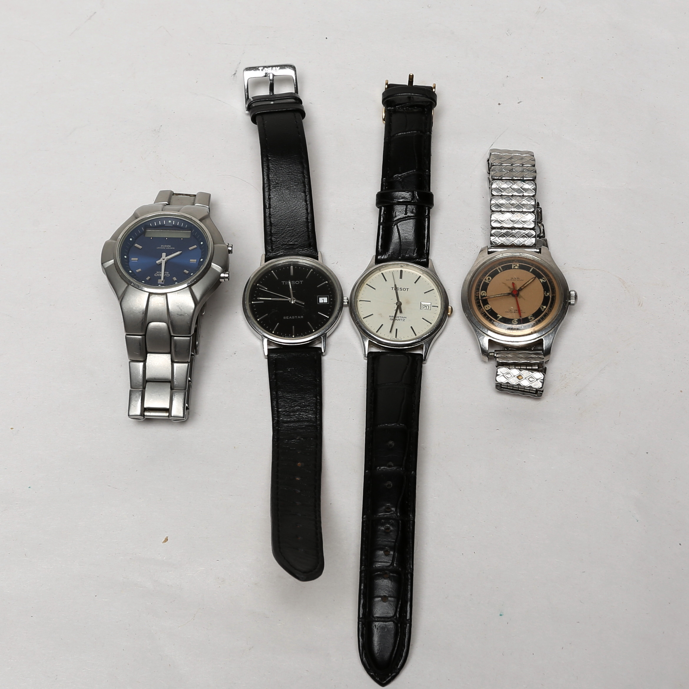 ARMBANDSUR, 4 st, Tissot 2 st, Casio och Jab.