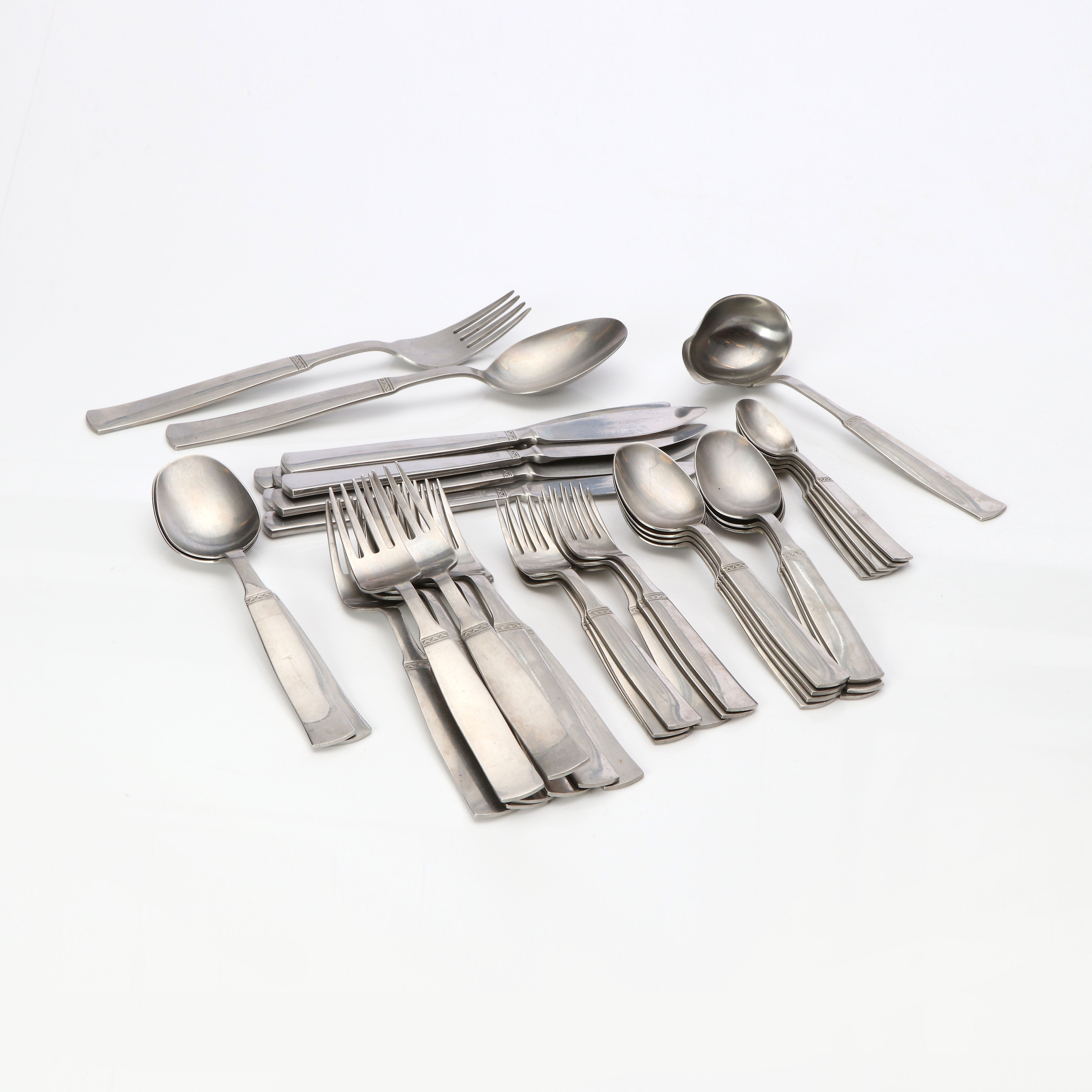 GENSE, BESTICKUPPSÄTTNING, 38 DELAR. Rostfritt stål. Sverige, 1900-talets andra hälft.