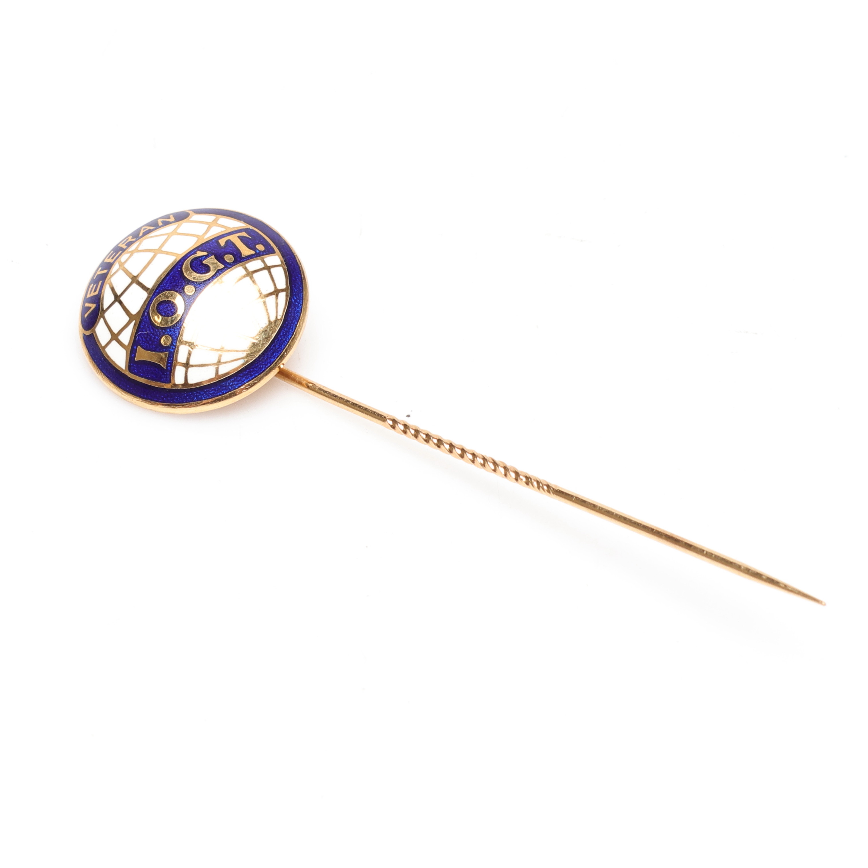 PIN, 18k guld, I.O.G.T, vikt ca 4,1 gram.