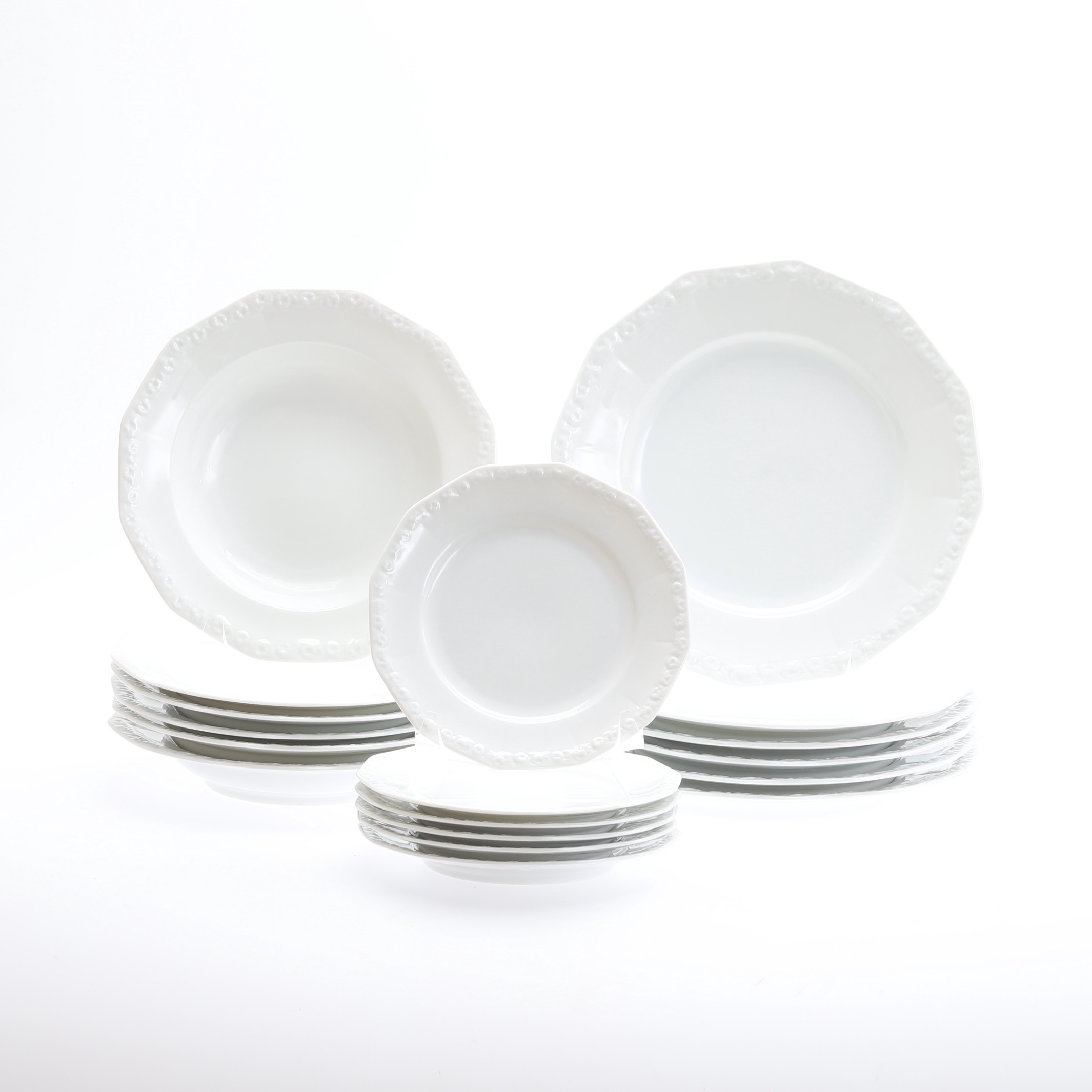 SERVISDELAR, 18 delar, porslin, "Maria", Classic Rose Collection Rosenthal.