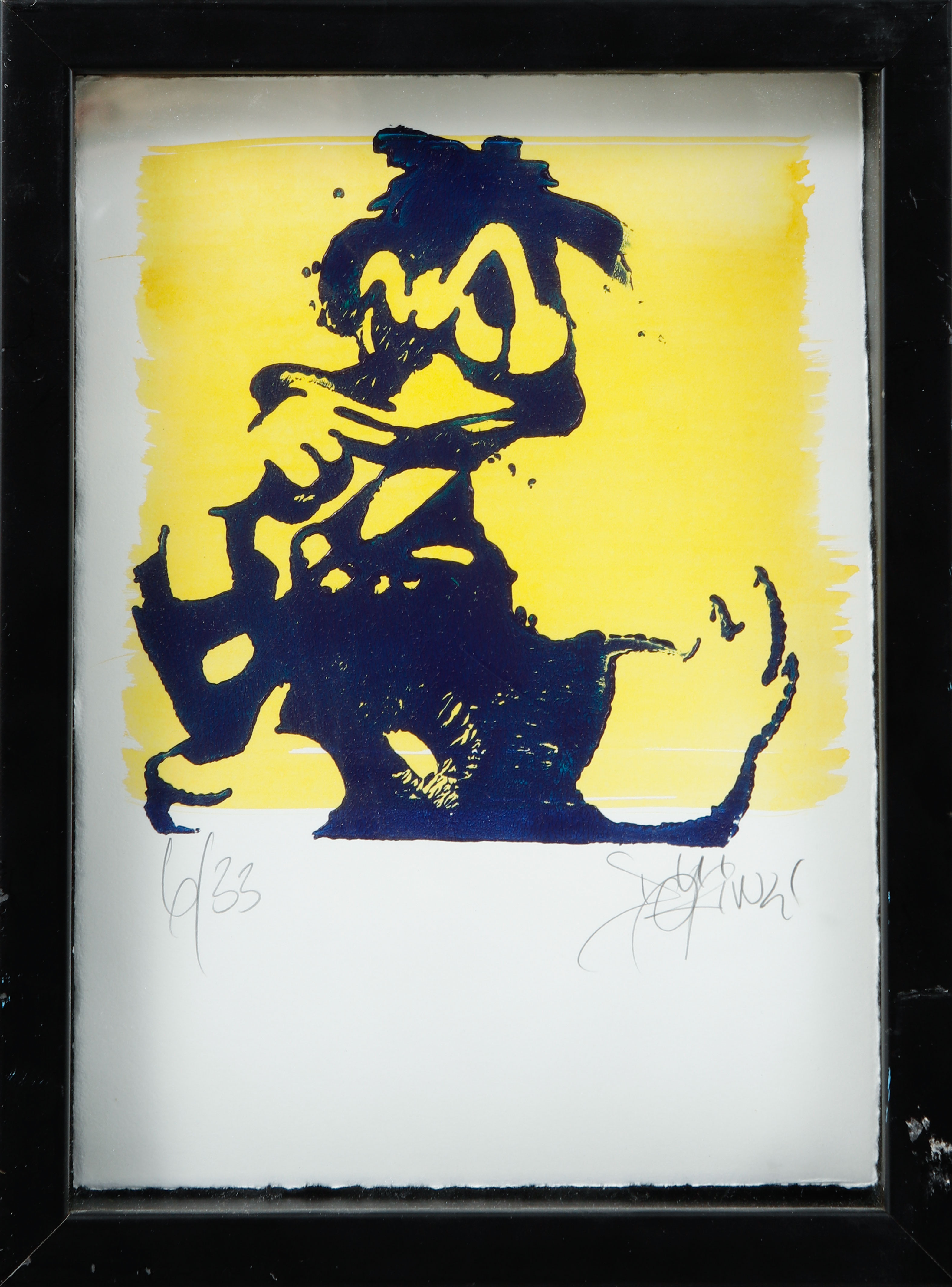 JÖRG DÖRING. Kalle Anka, mixed media, signerad och numrerad 6/33.