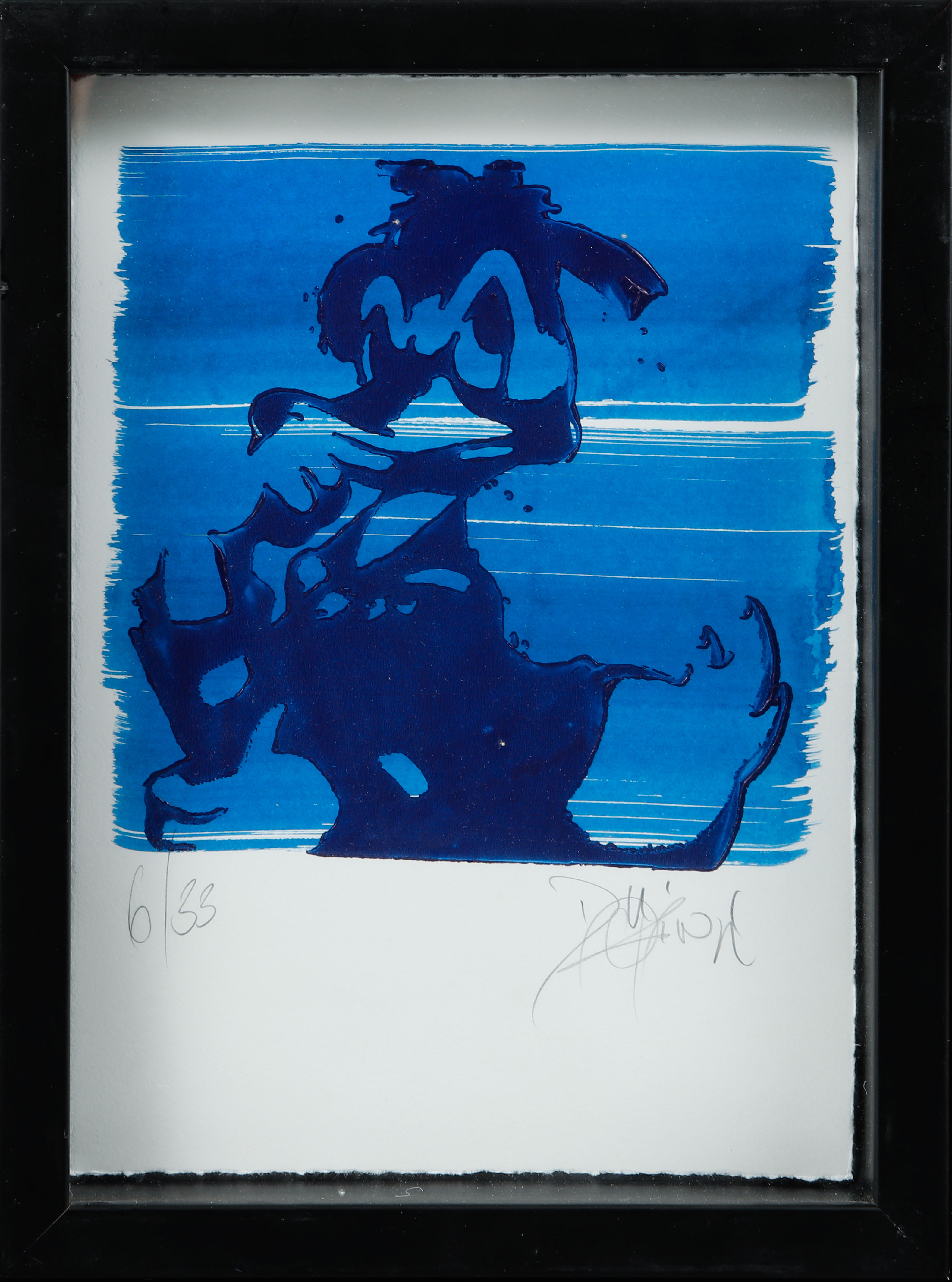 JÖRG DÖRING. Kalle Anka, mixed media, signerad och numrerad 6/33.