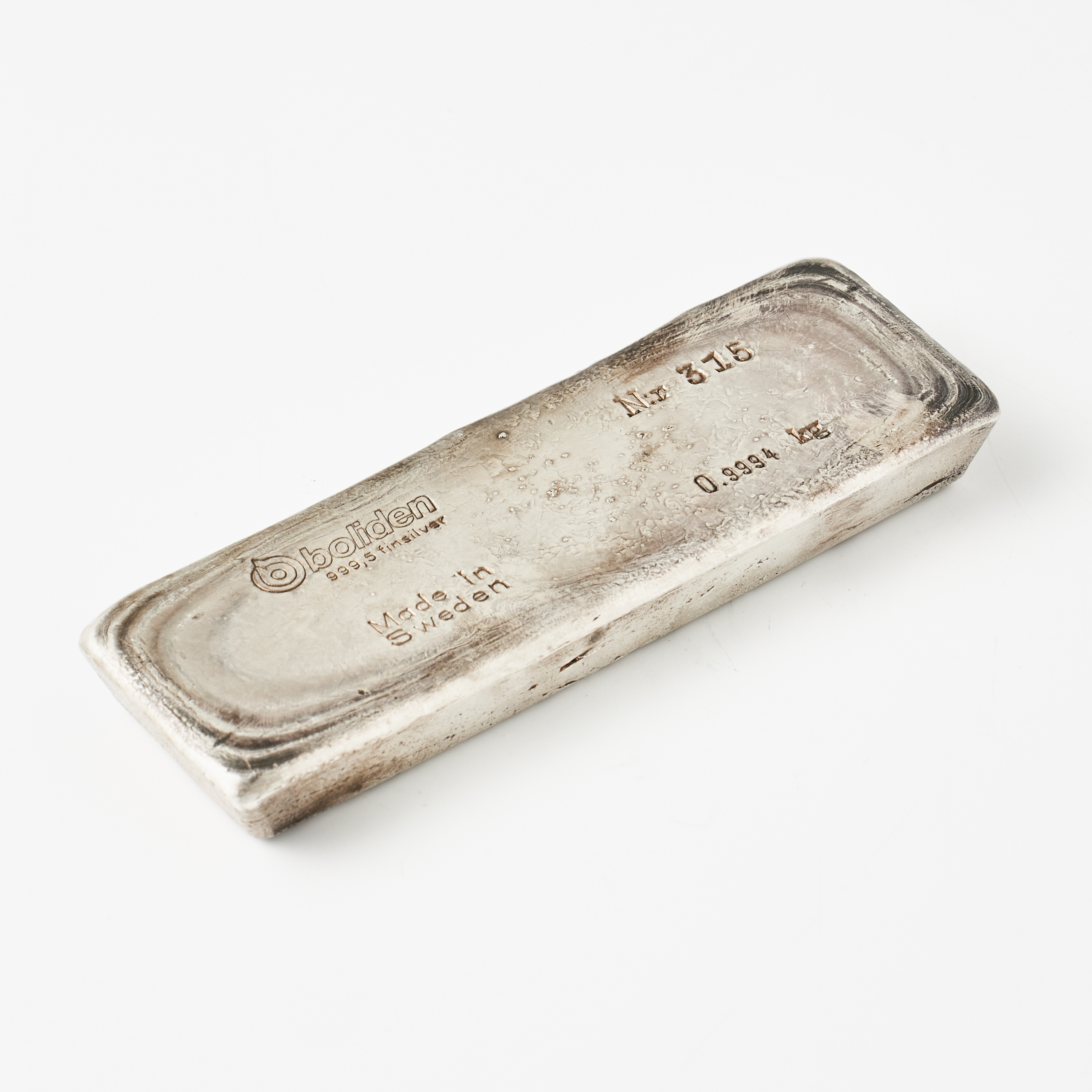 TACKA, Boliden finsilver, 999,5, nr 315, Made in Sweden.