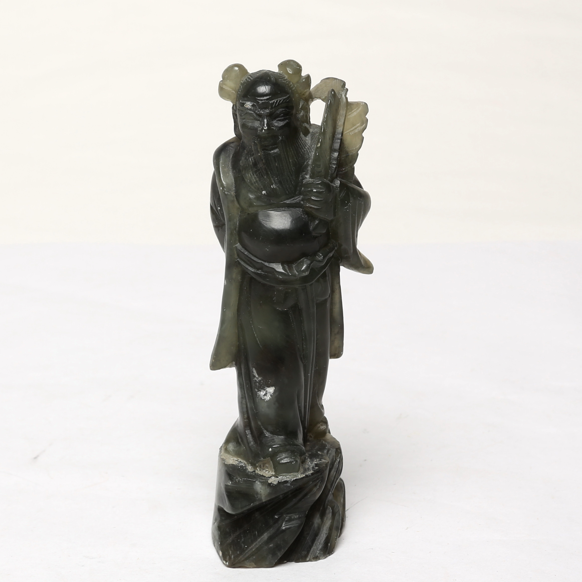 SKULPTUR, sannolikt jade, 1900-tal.