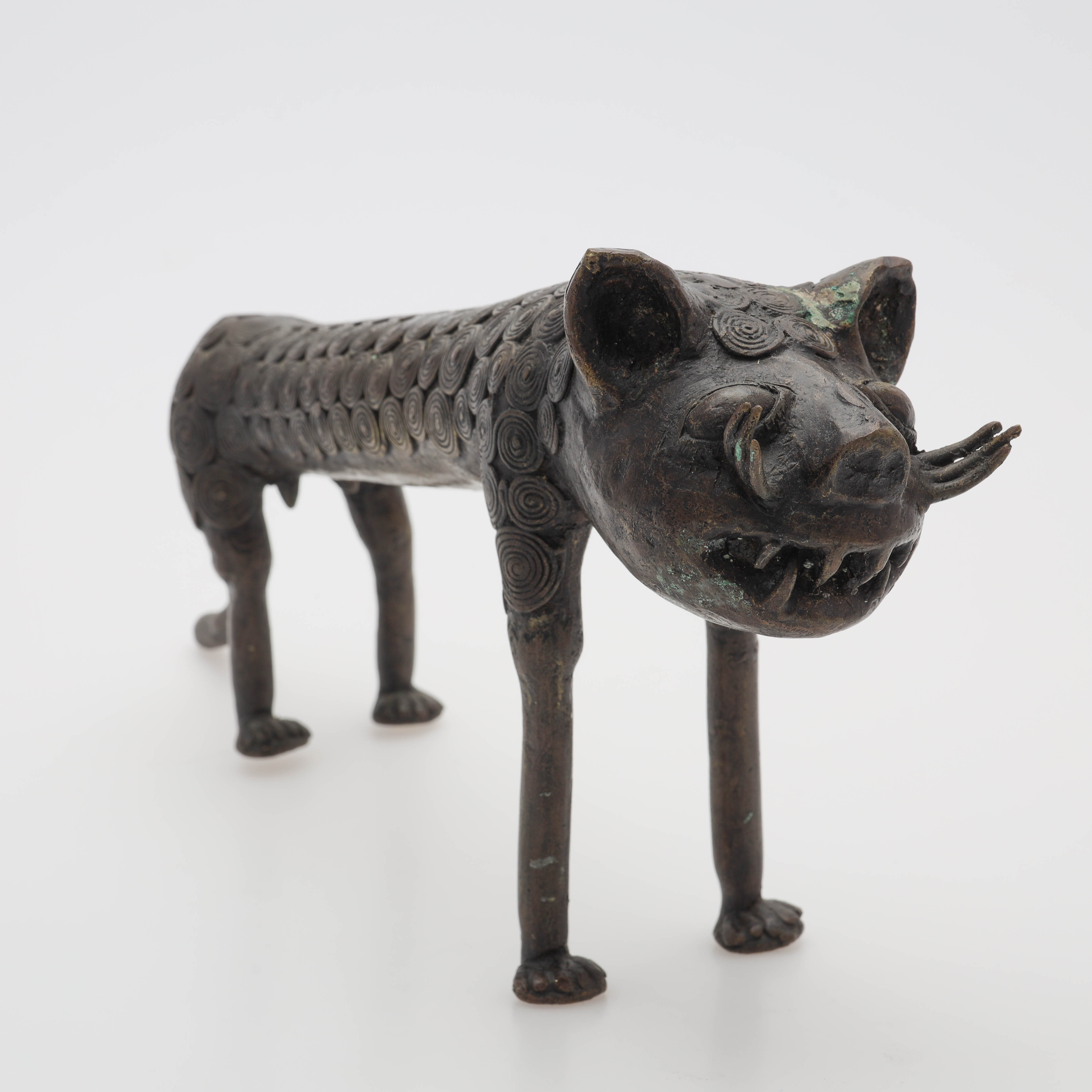 SKULPTUR, brons, leopard, Benin, Nigeria.