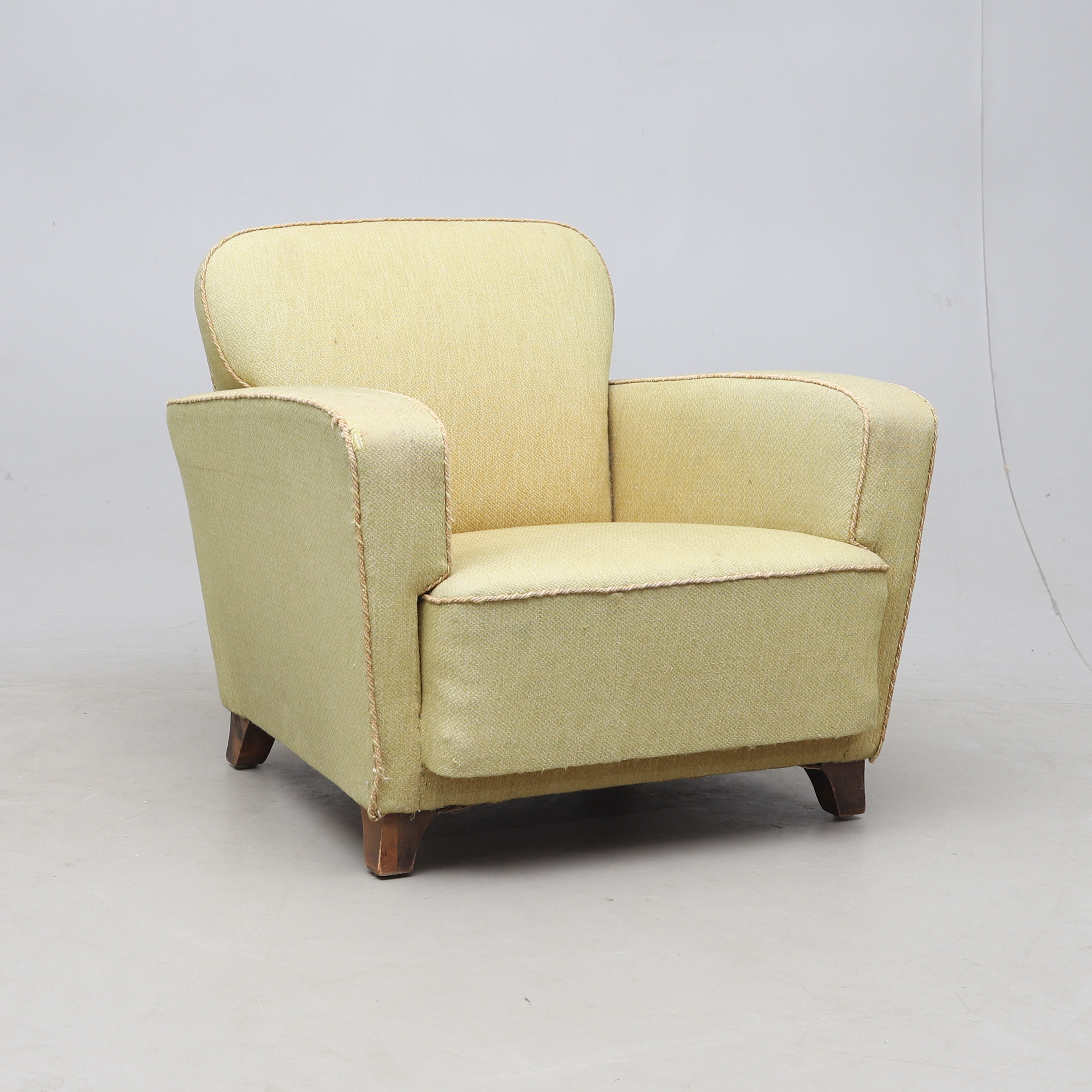 FÅTÖLJ, textil, 1930-tal.