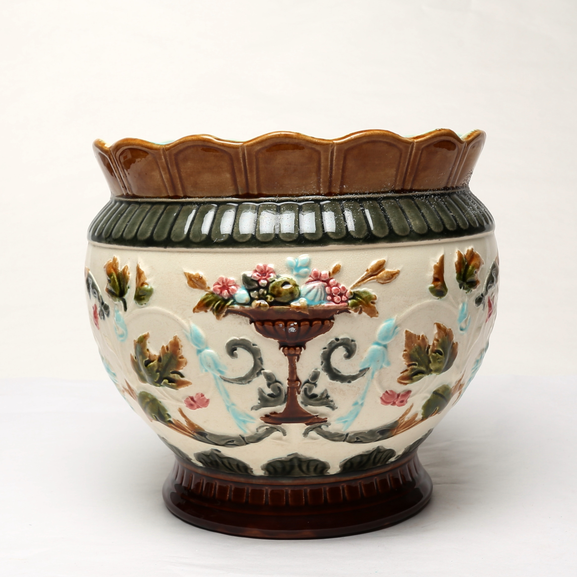 KRUKA, flintgods, Rörstrand, 1800-tal.