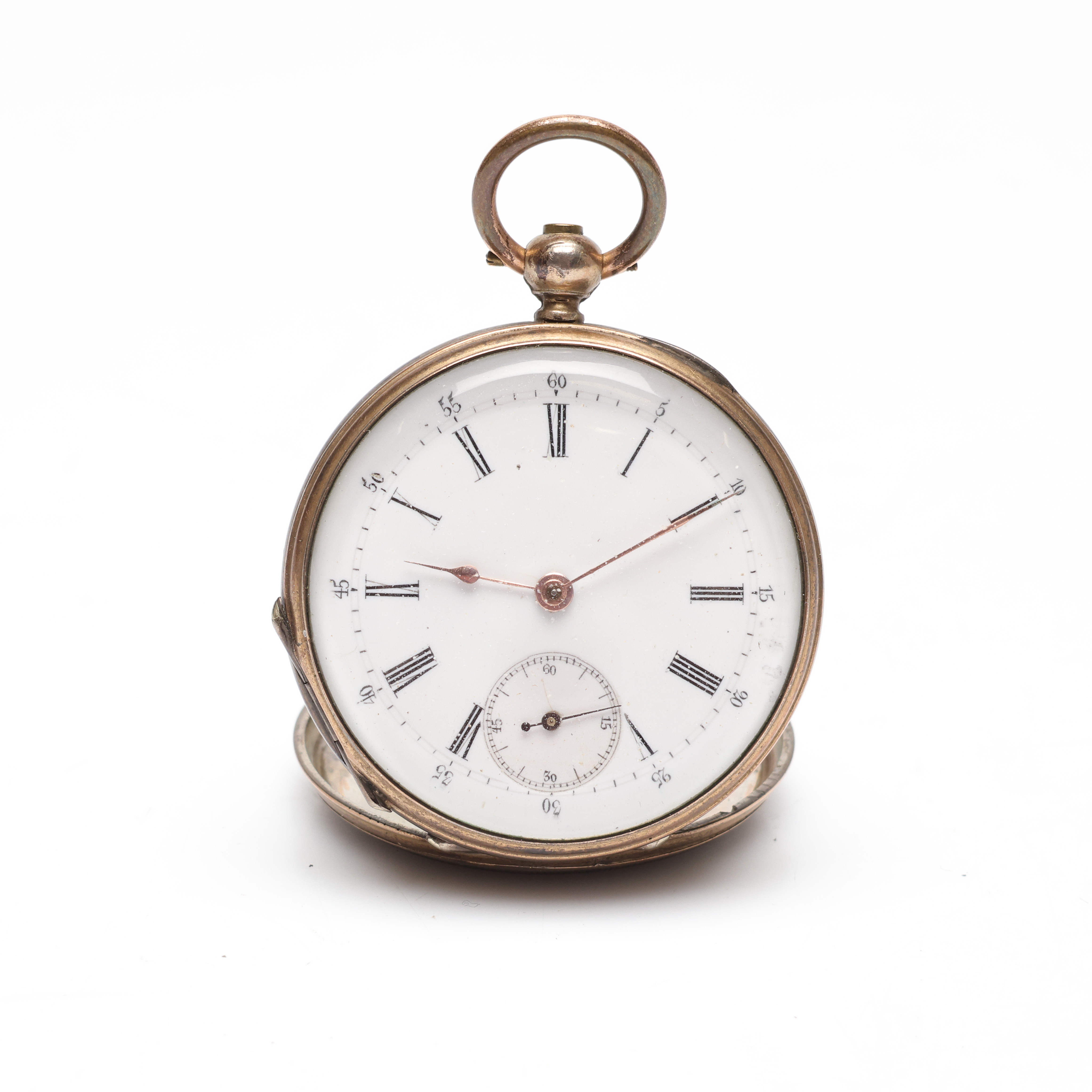 FICKUR, silver och emalj, 1800/1900-tal.