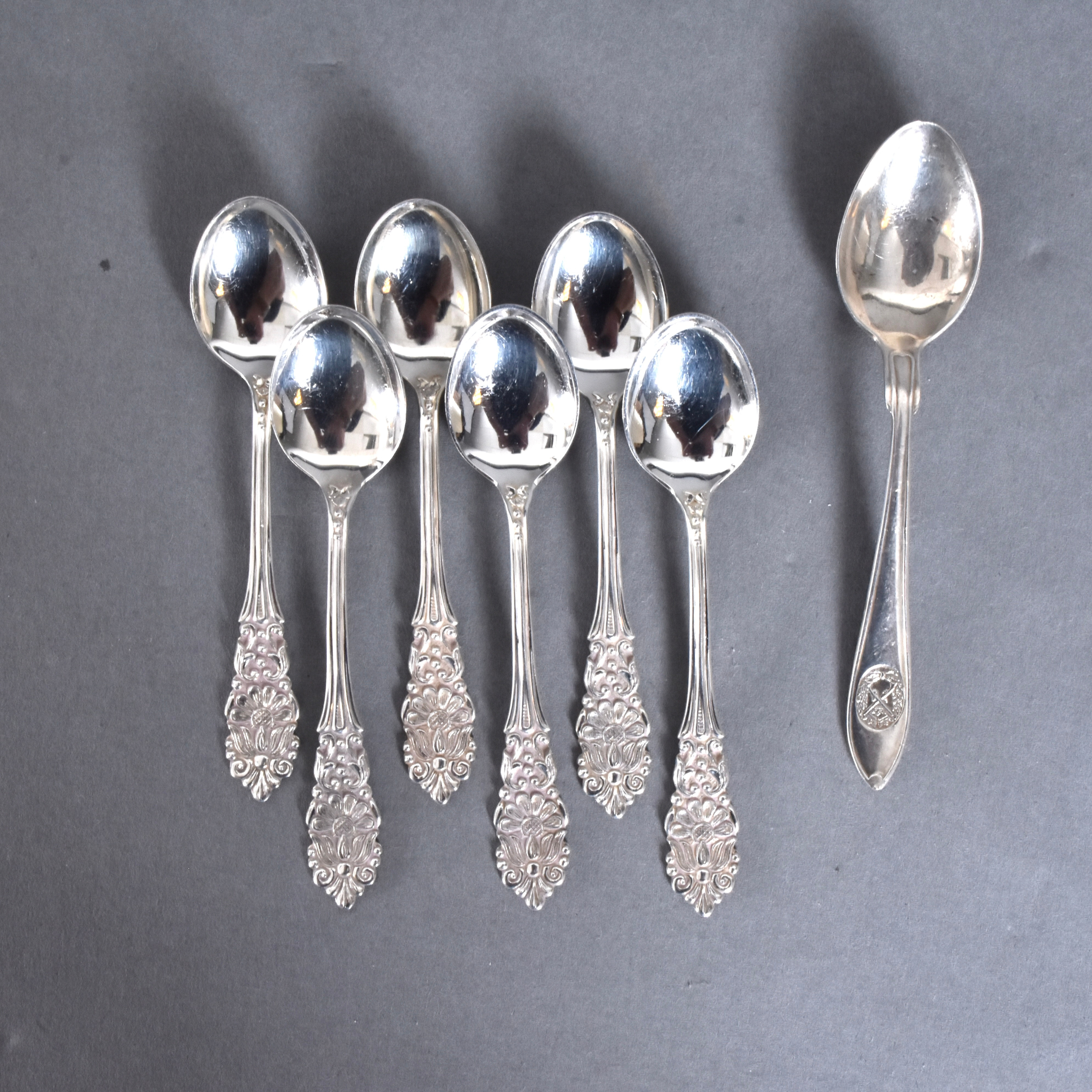 KAFFESKEDAR, 7 st, silver, 1900-tal.