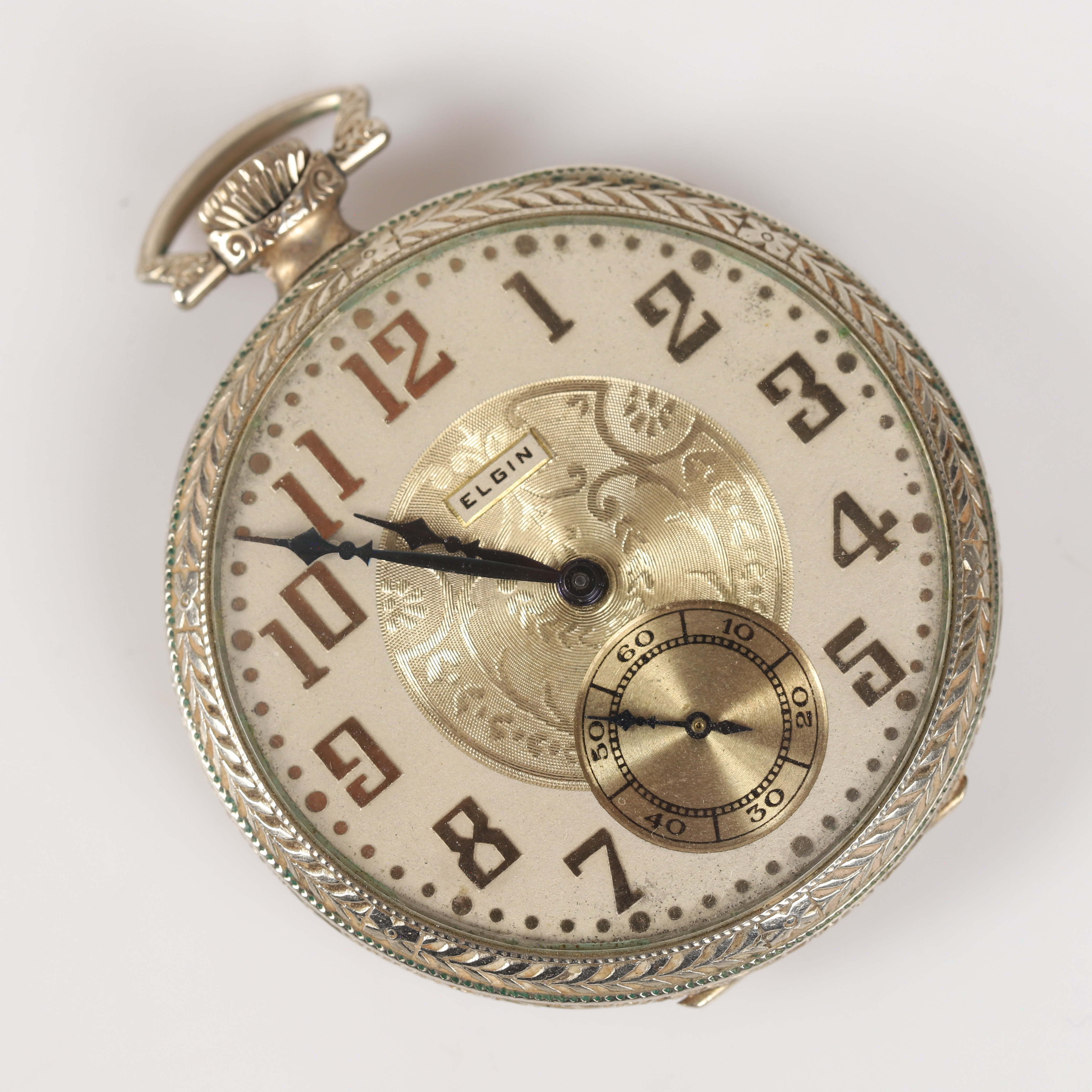 FICKUR, Elgin, vitmetall, 1900-tal.