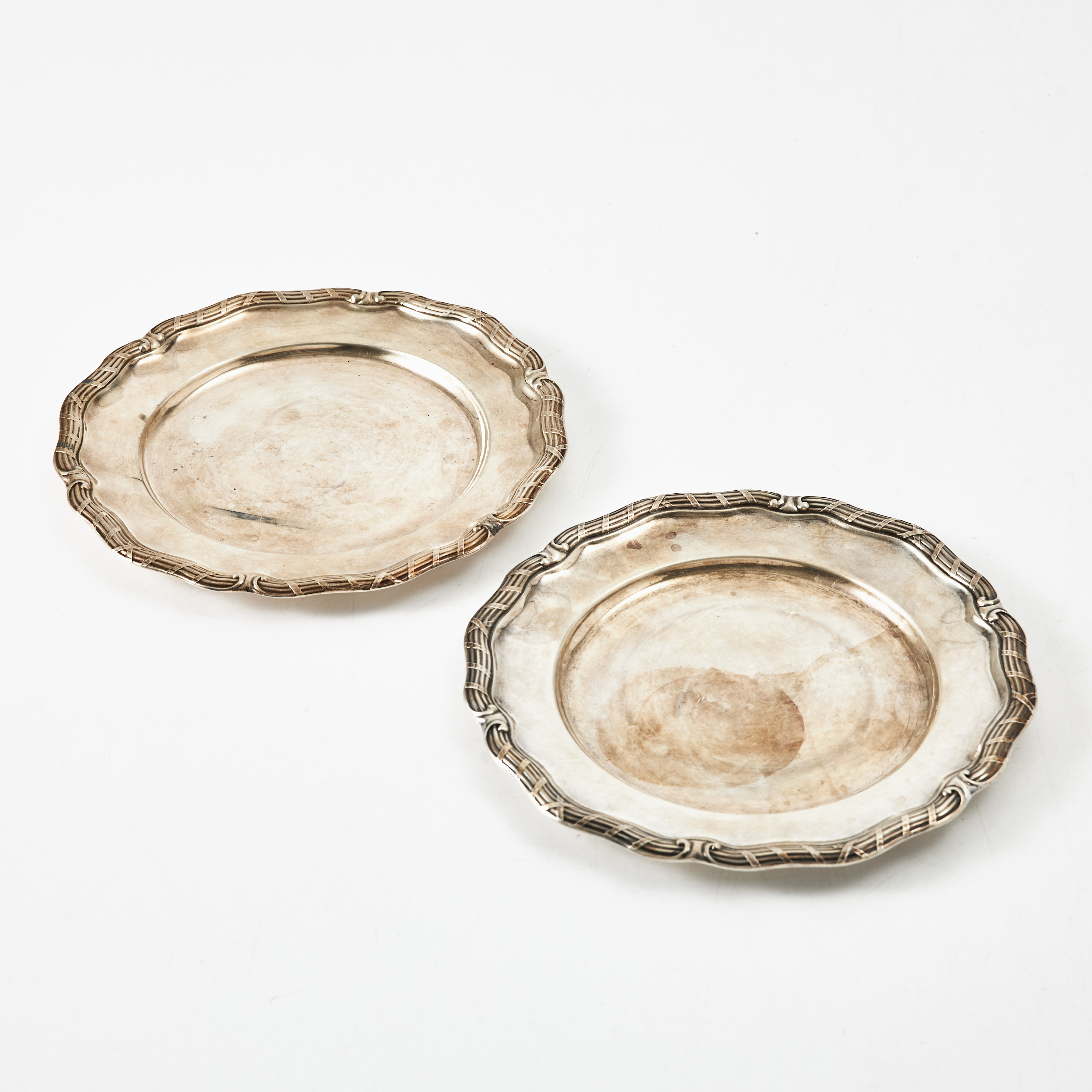 FAT, ett par, silver, rokokostil, CG Hallberg, Stockholm 1913/1914.