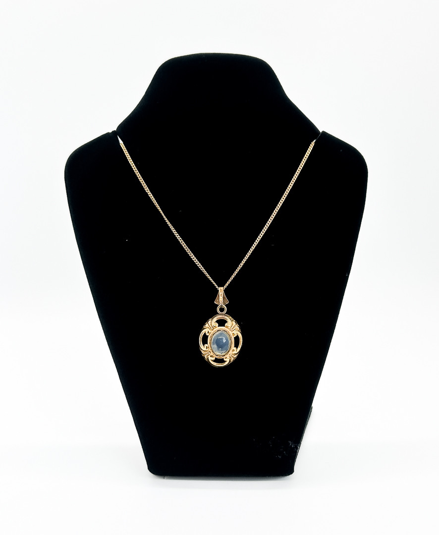 COLLIER & HÄNGE, 18k Guld, Alton.