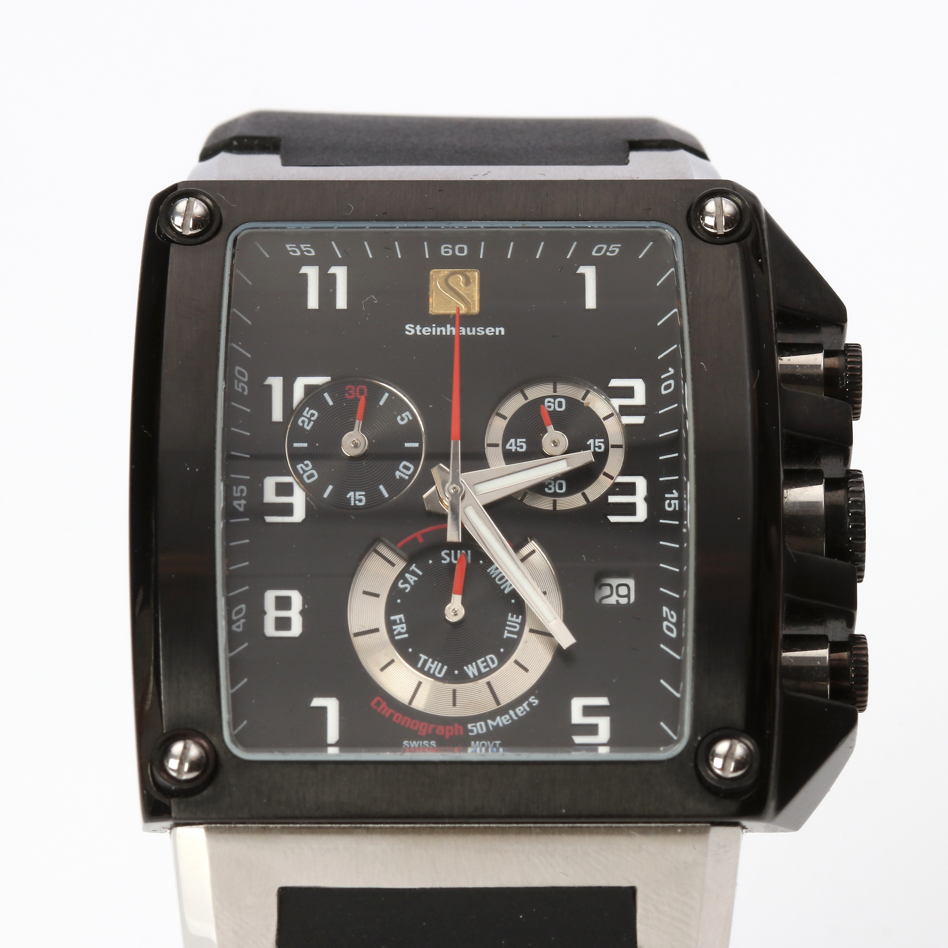 STEINHAUSEN CHRONOGRAPH. Stål med original gummirem, quartz.