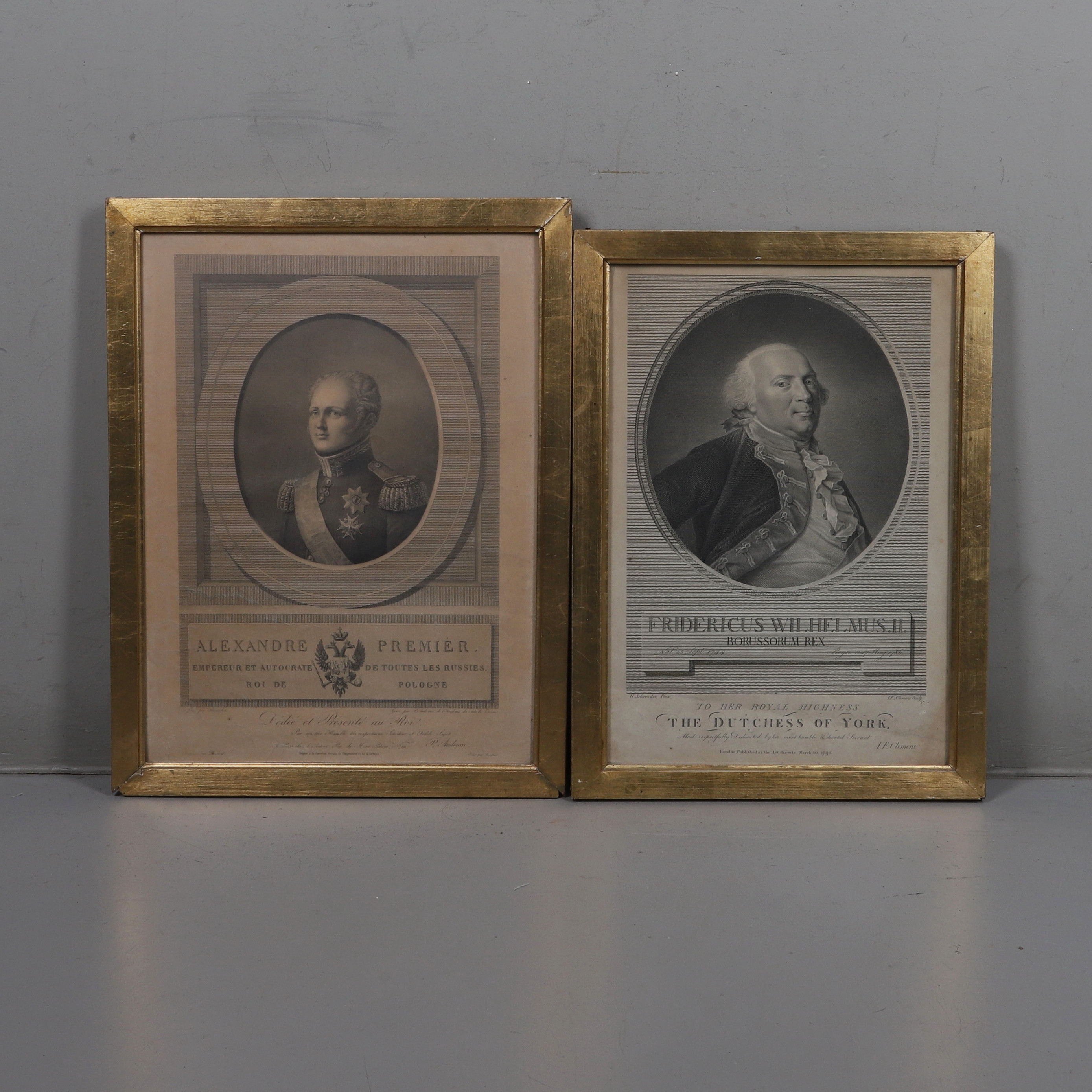GRAVYRER, 2 st, I.F. Clemens/Pierre Audouin, 17-/1800-tal.