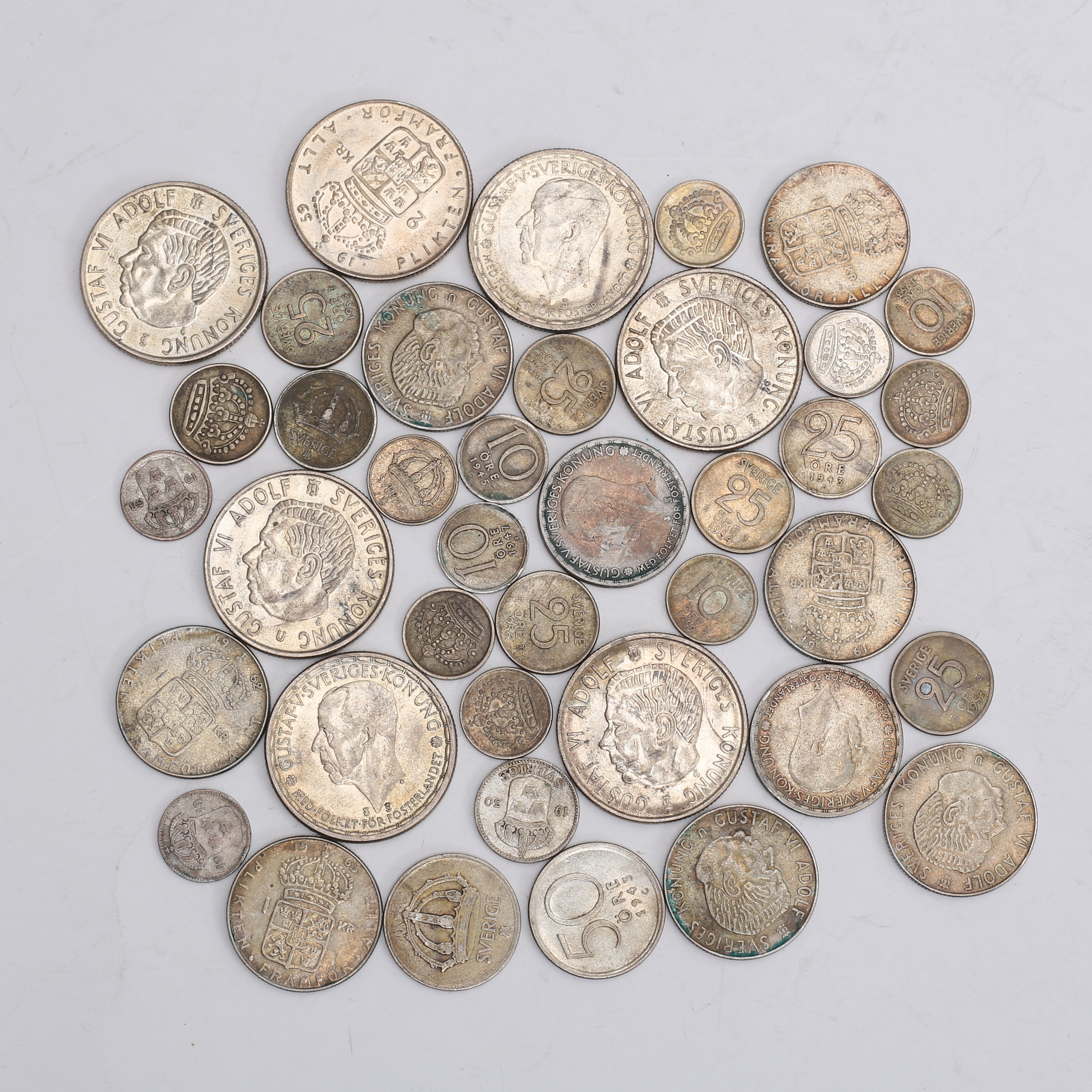 SILVERMYNT, 40 st, Sverige, finvikt 84 gram.