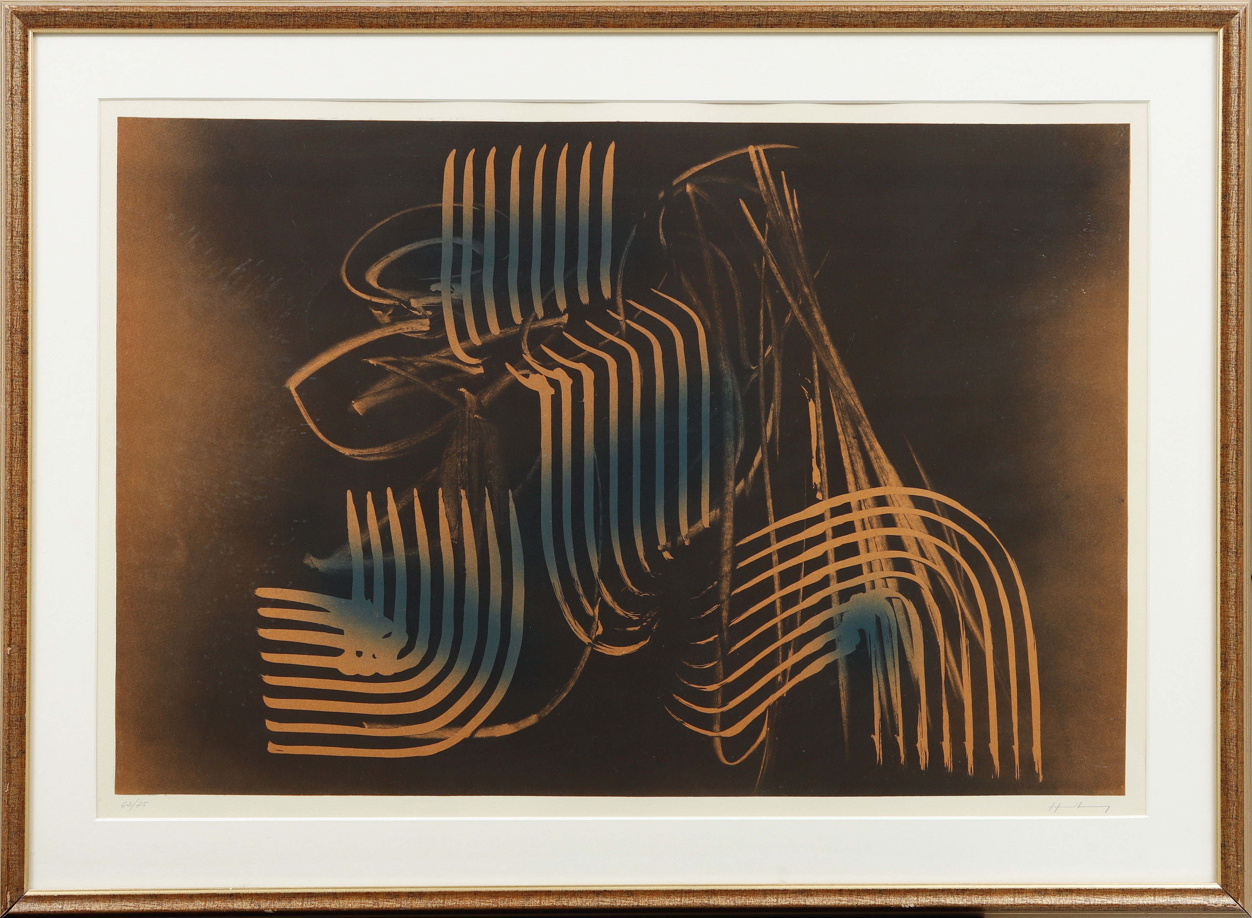 HANS HARTUNG. "Farandole", färglitografi, signerad och numrerad 62/75.