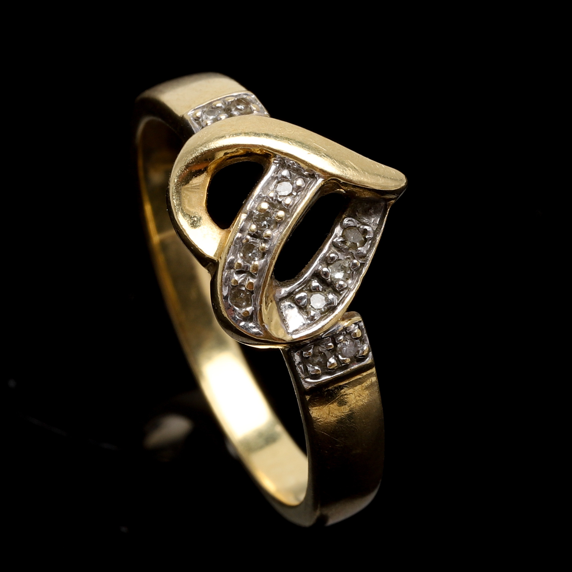 RING, 18K guld. Guldfynd. Med små briljanter. Vikt ca 3 gram.