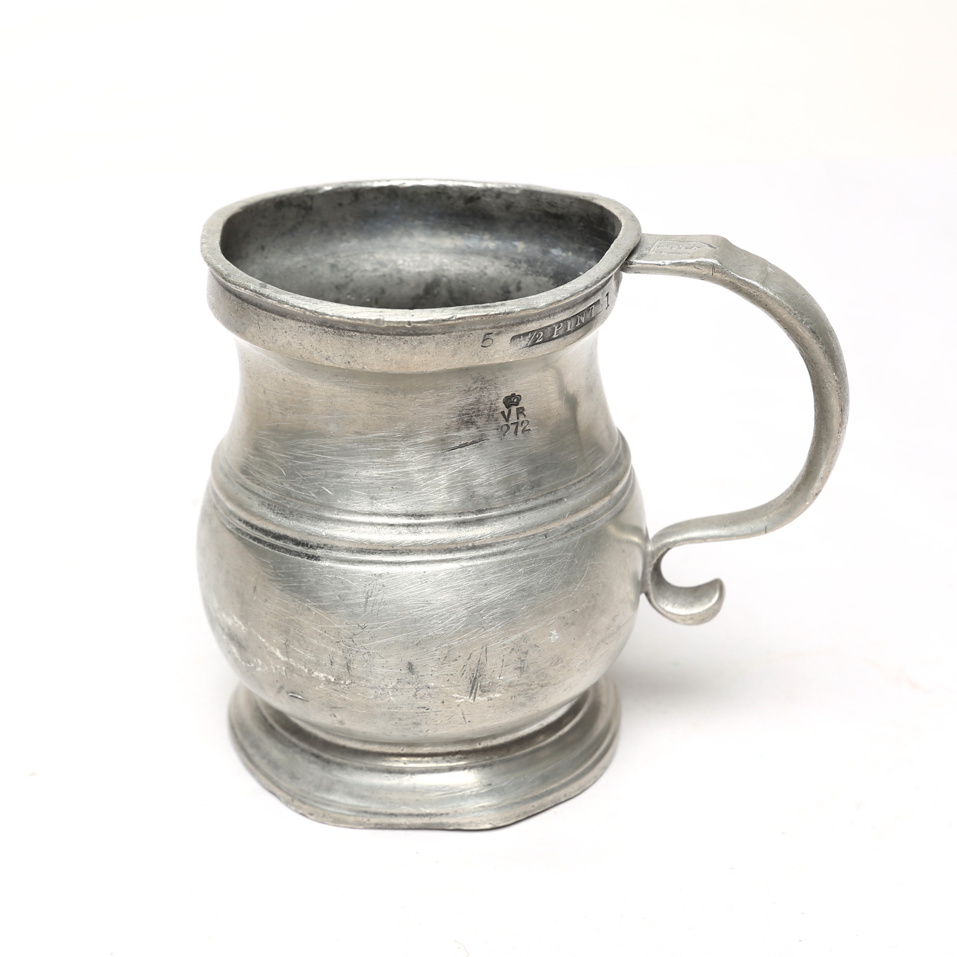 MINIKANNA, tenn, barocktyp, sannolikt England, antik, 1800-tal.