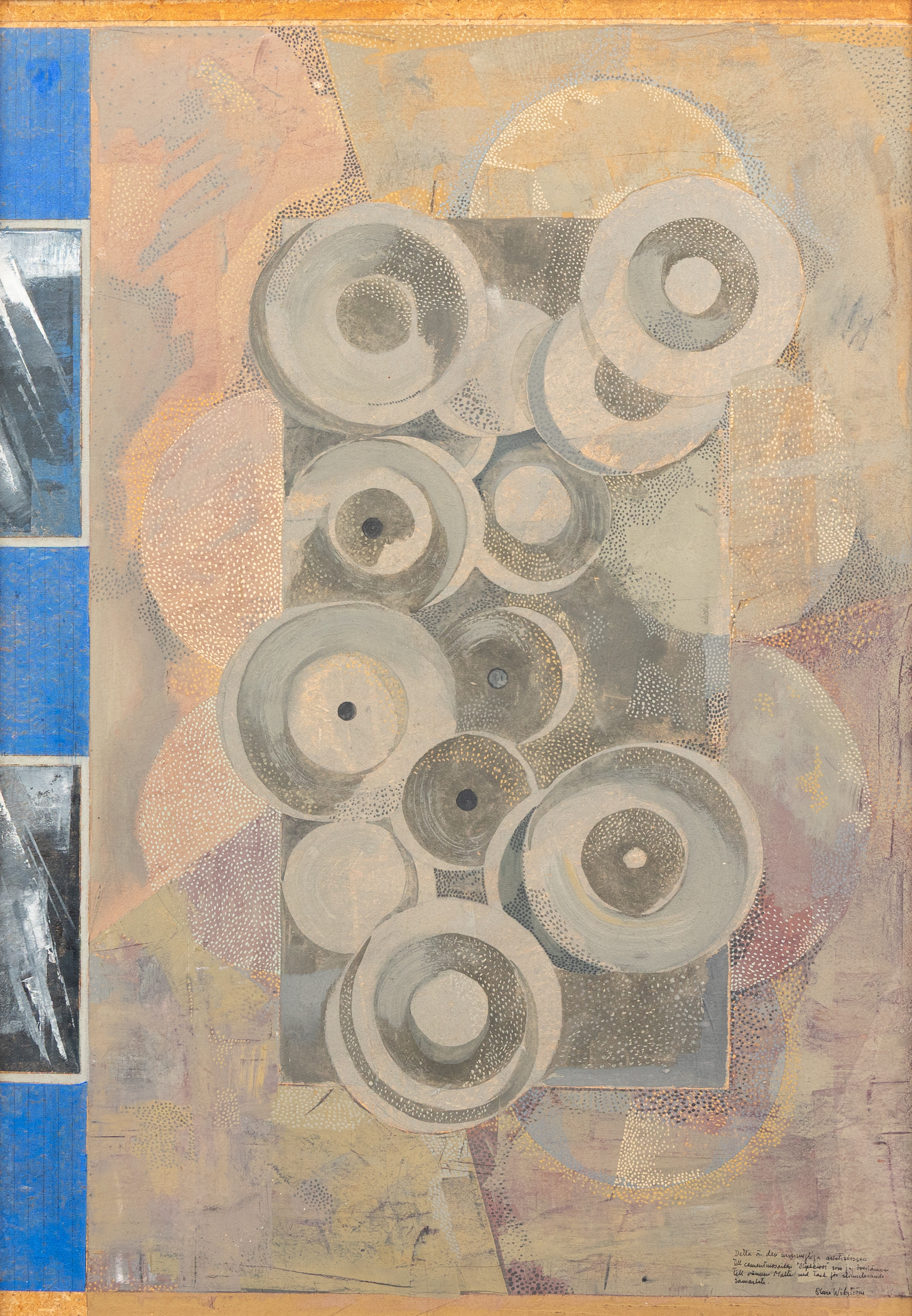 STURE WIKSTRÖM (1921-1993). Komposition, blandteknik, signerad.