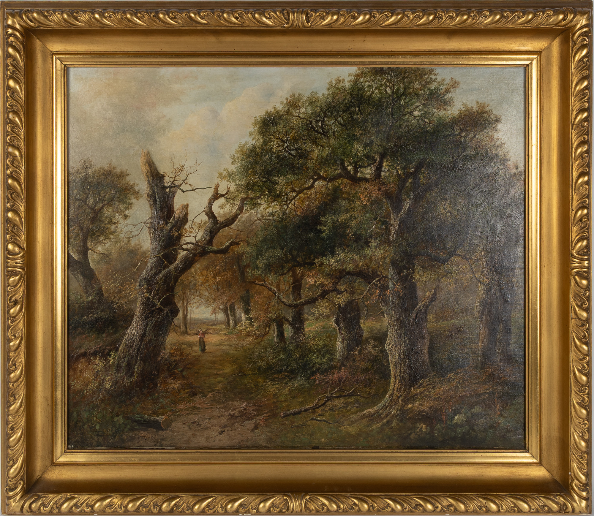 JOSEPH THORS (1835-1884). Olja på duk, landskap.