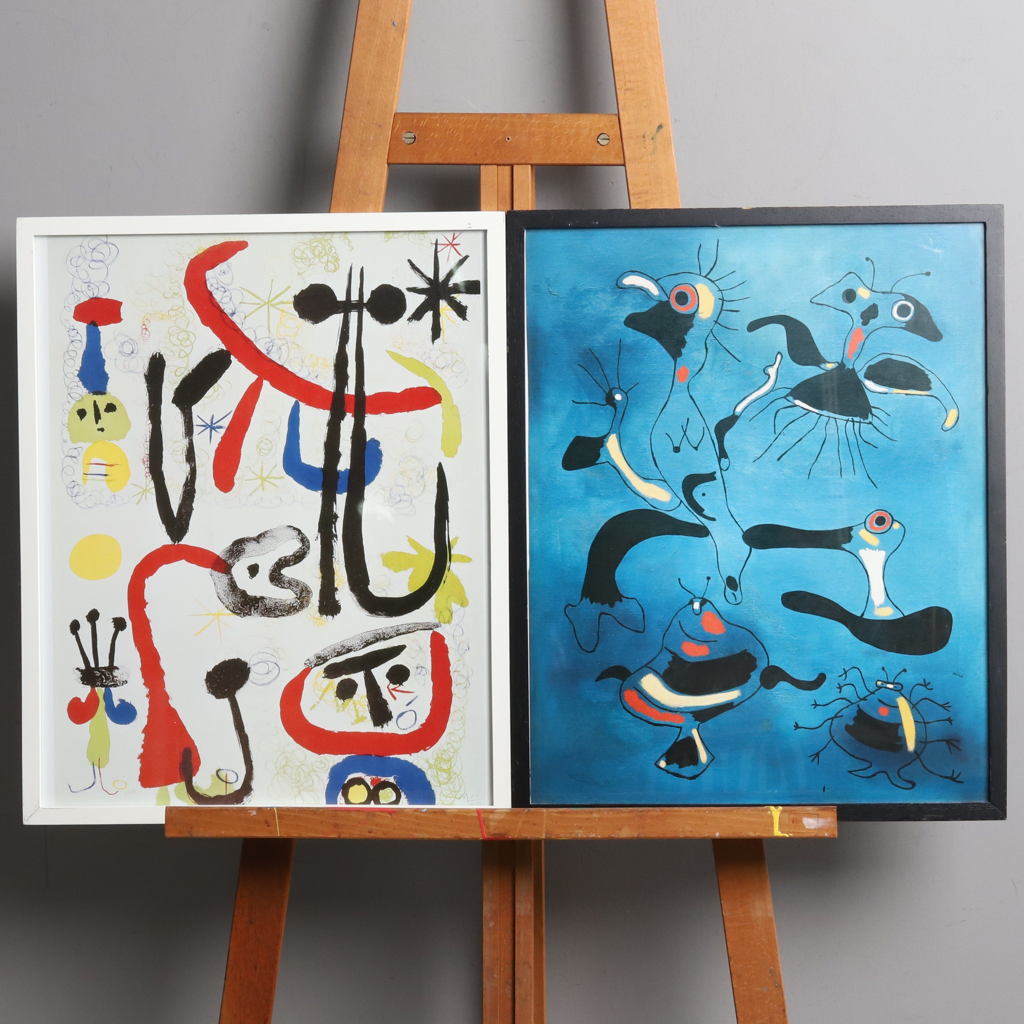 JOAN MIRÓ. EFTER. Reproduktion, rasterstryck. 2 st.