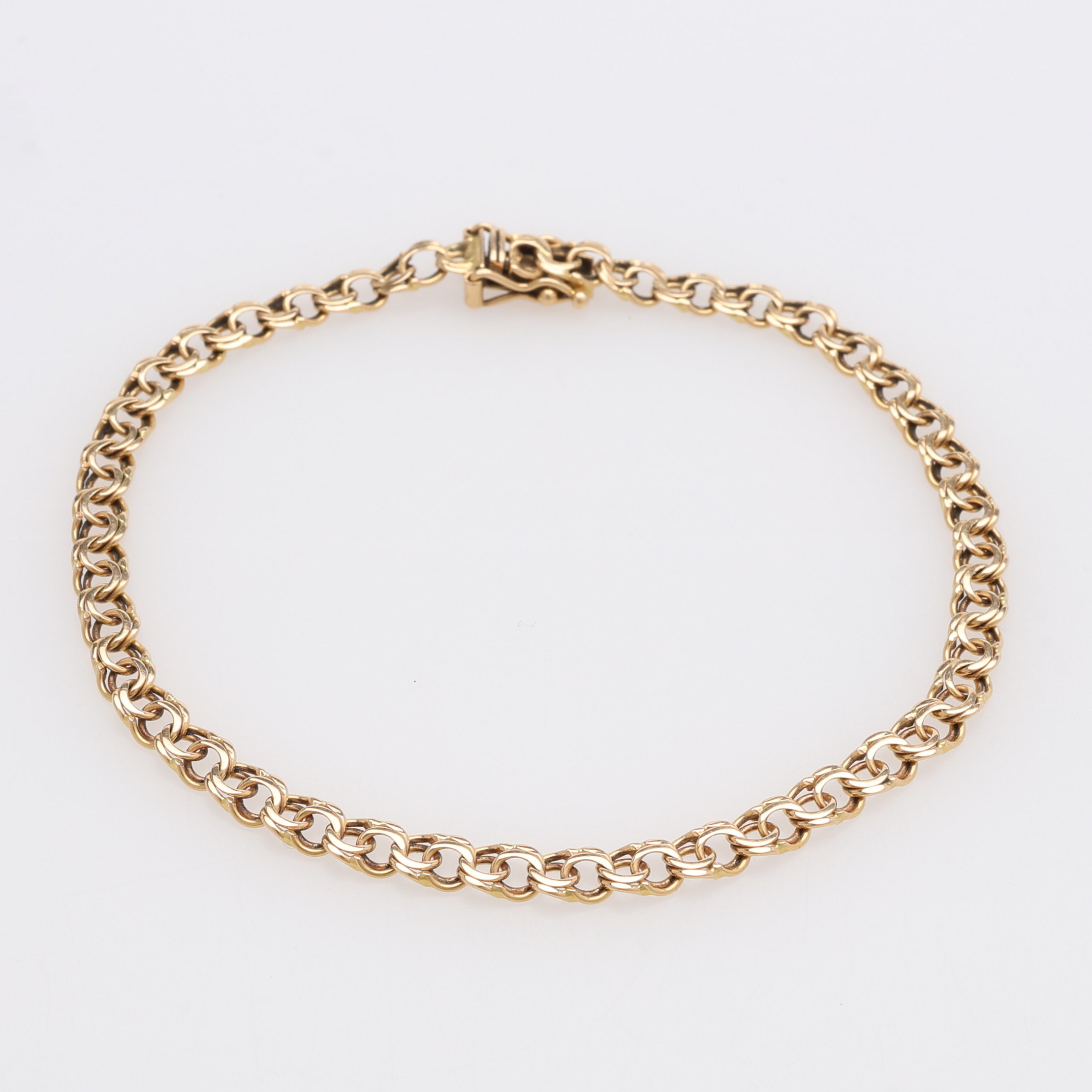 ARMBAND, 18K GULD, SMAL BISMARCKLÄNK, VIKT CIRKA 5 GRAM.