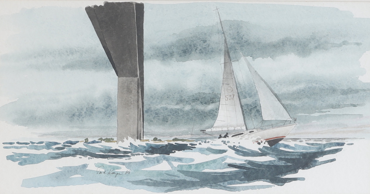 TORD KEMPE. Akvarell, signerad -84.
