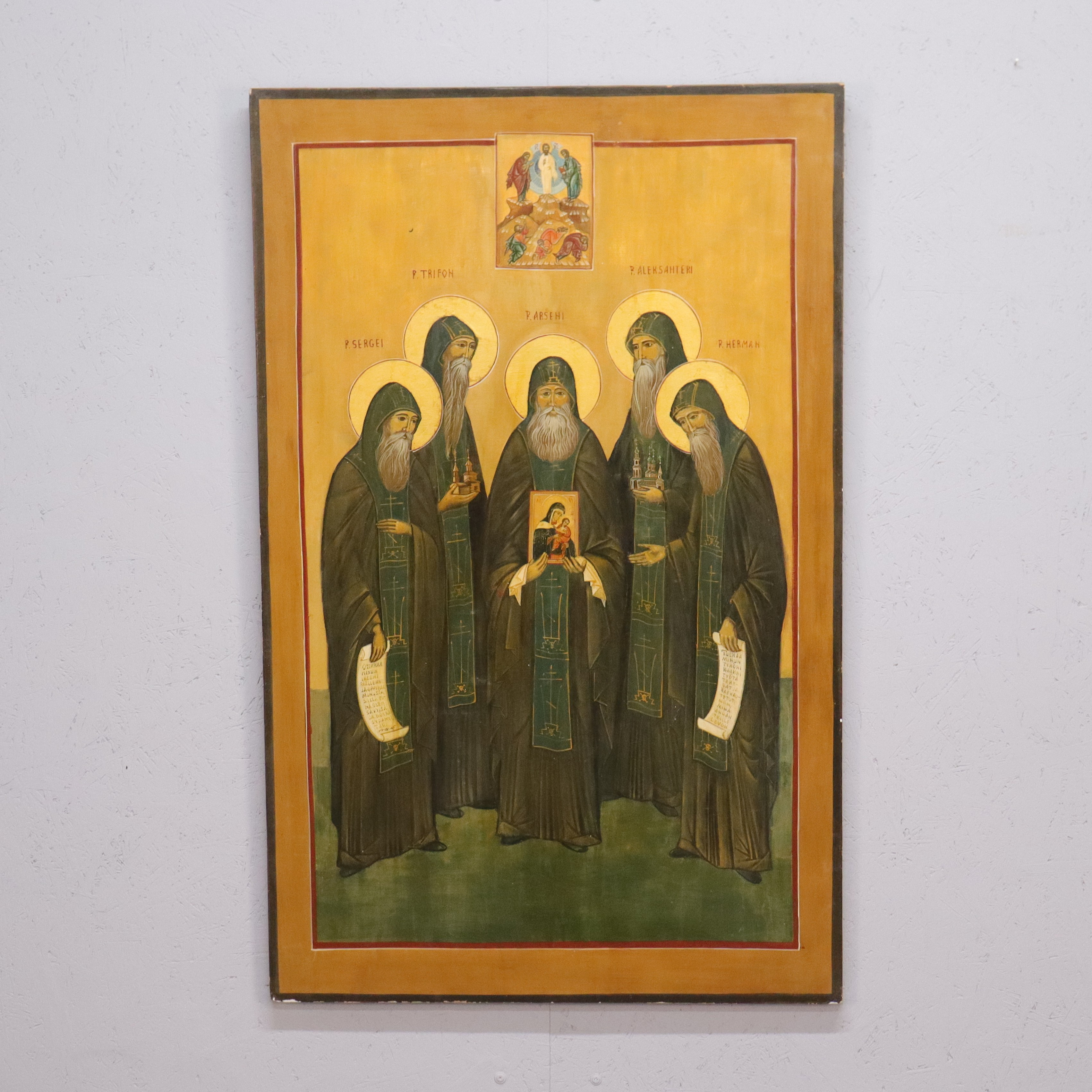 IKON, rysk-ortodox, bemålat trä, 1900-tal.