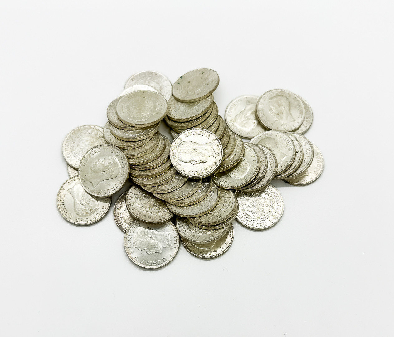 MYNT, 47 st 1-kronor, Silver, före 1940.