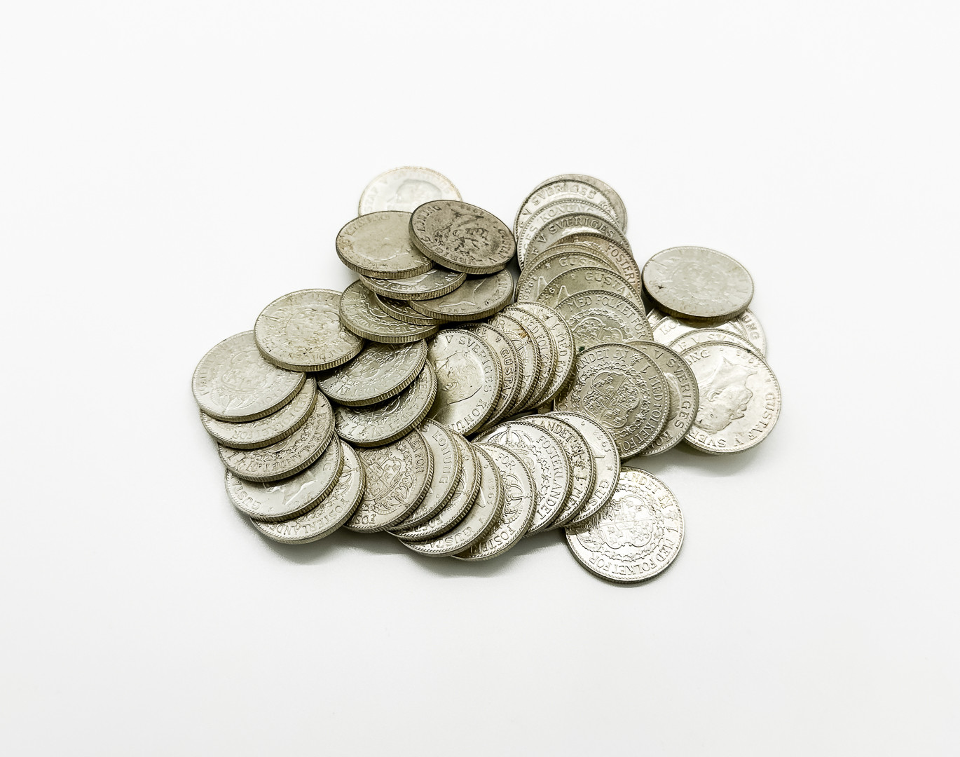 MYNT, 47 st 1-kronor, Silver, 1937/38/39.