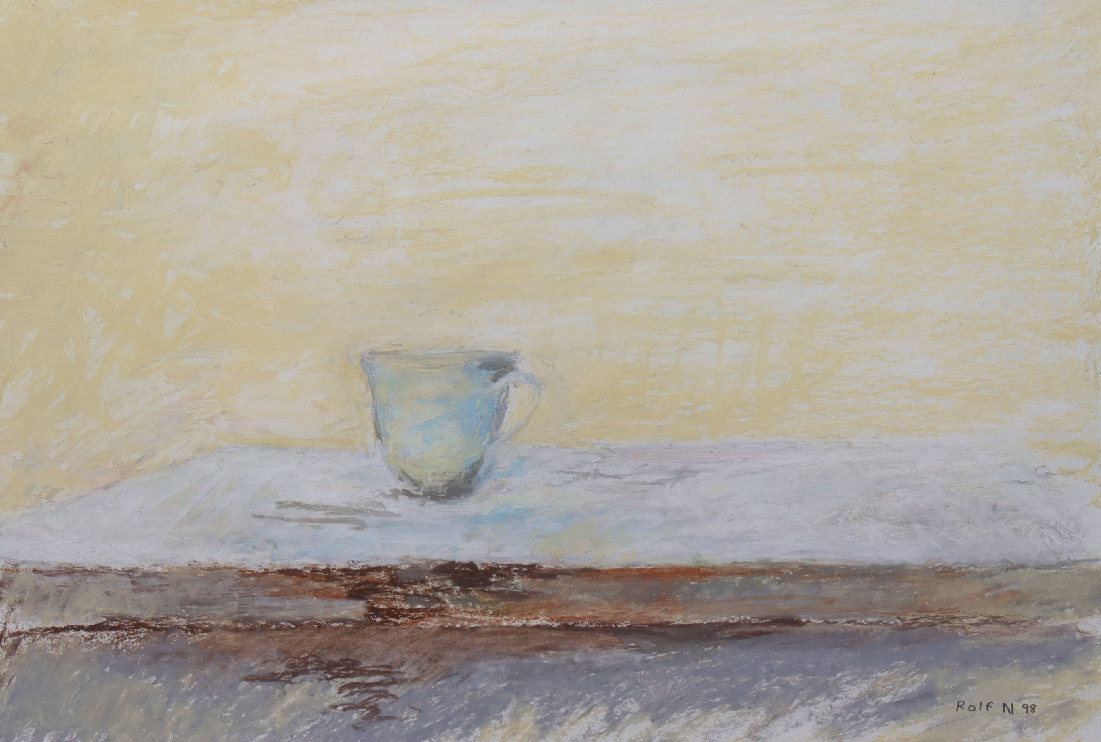 ROLF NILSSON. pastell, stilleben.
