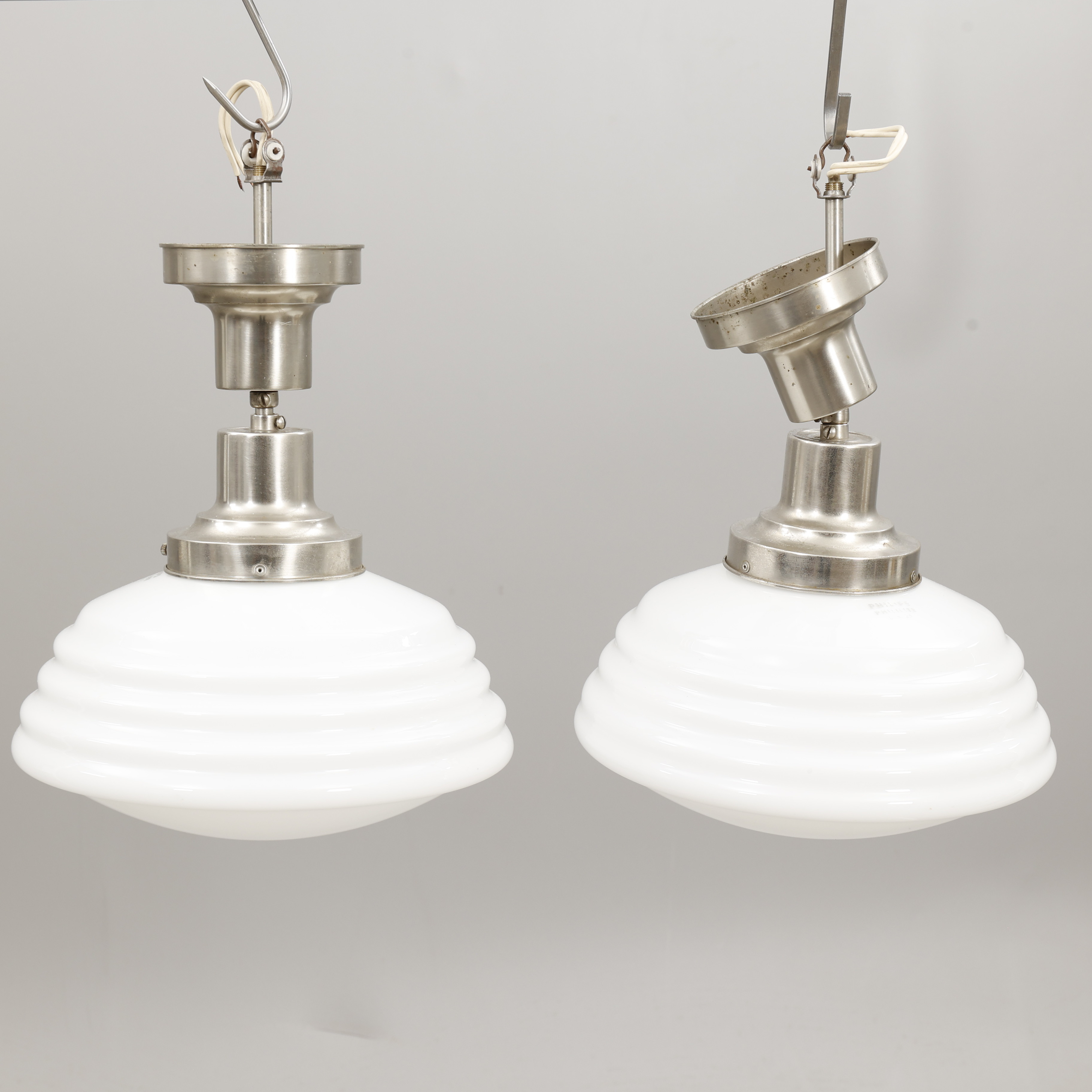 TAKLAMPOR, 2 stycken, " Phillilite ", Philips, funkis, 1930/40-tal.