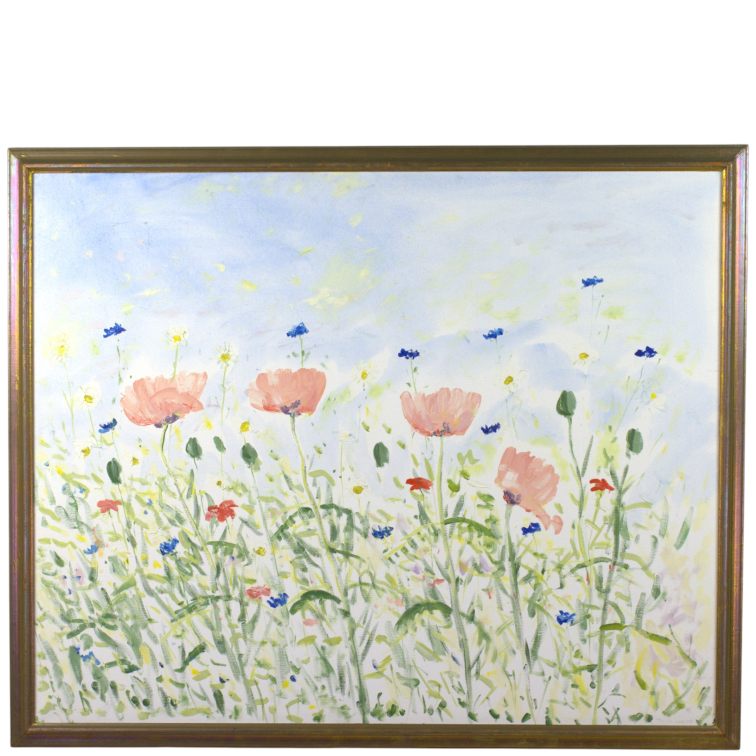 TOMMY RADING. Olja på duk, ängsblommor, signerad.