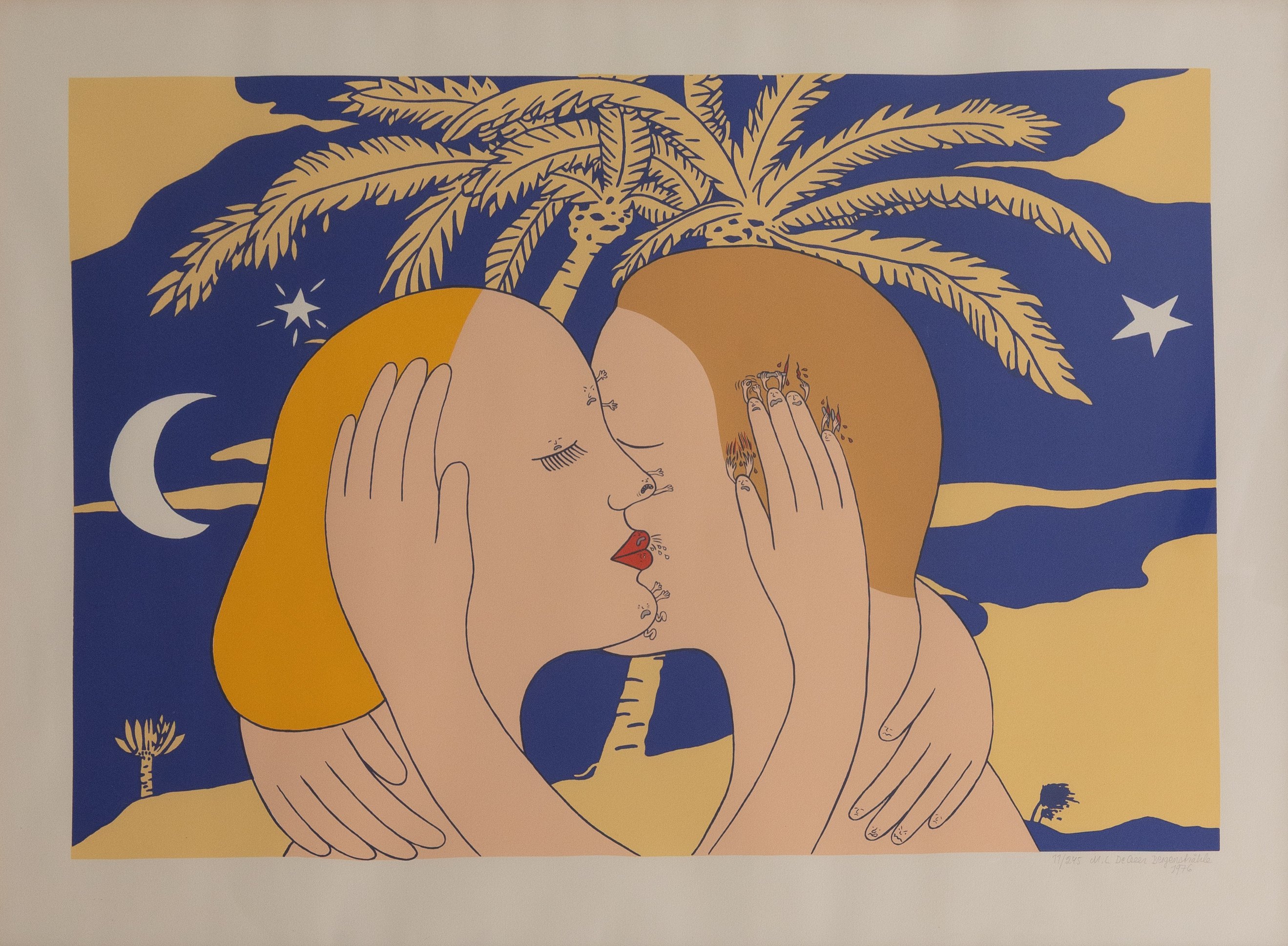 MARIE-LOUISE EKMAN (DE GEER). "Kärleken är", serigrafi nr 11/245, signerad och daterad 1976.