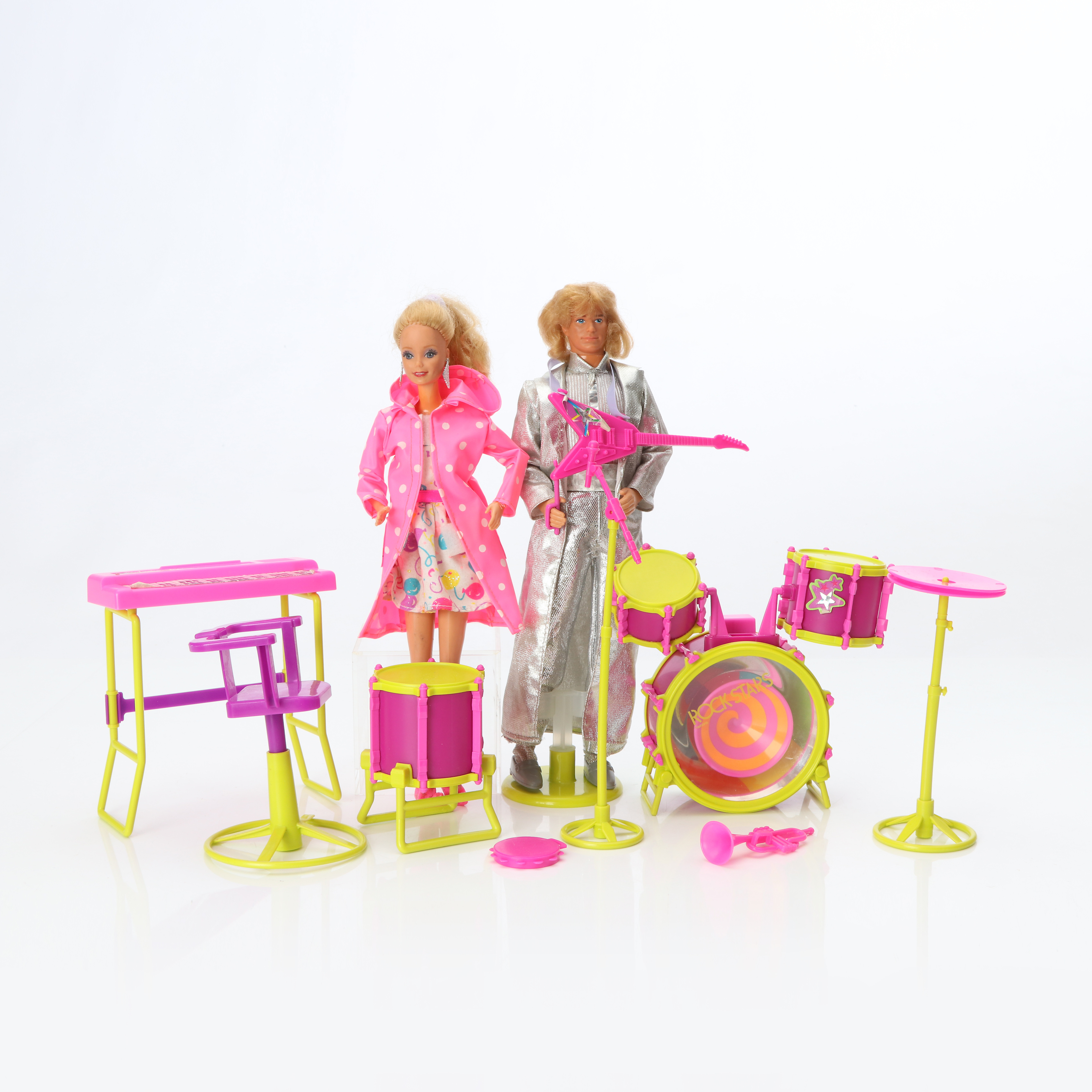 "ROCK STAR KEN" MED VÄNNER. Mattel, 1980-tal.