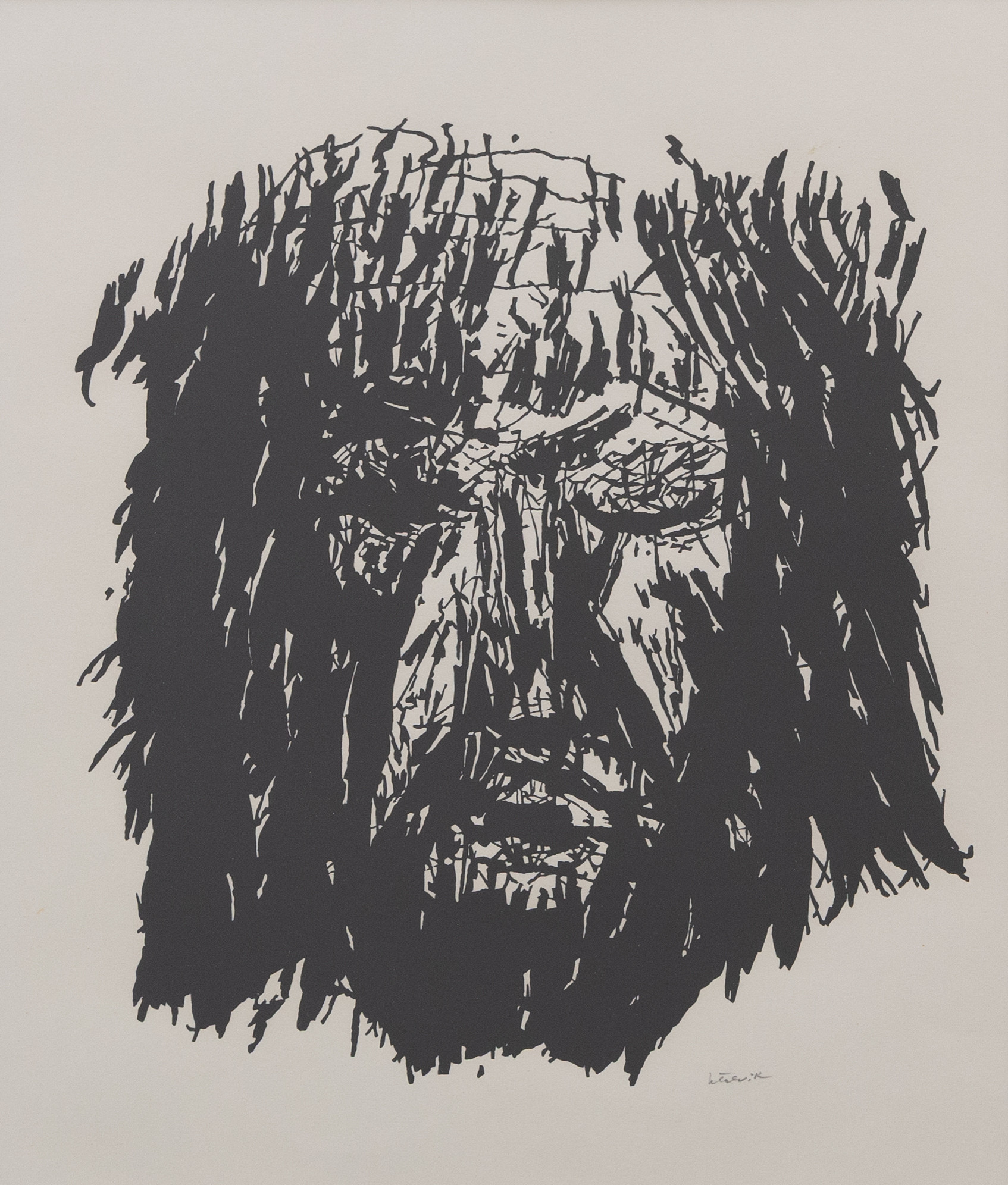 HERMAN TALVIK. "Veri ule kalu" 1953, litografi, signerad.