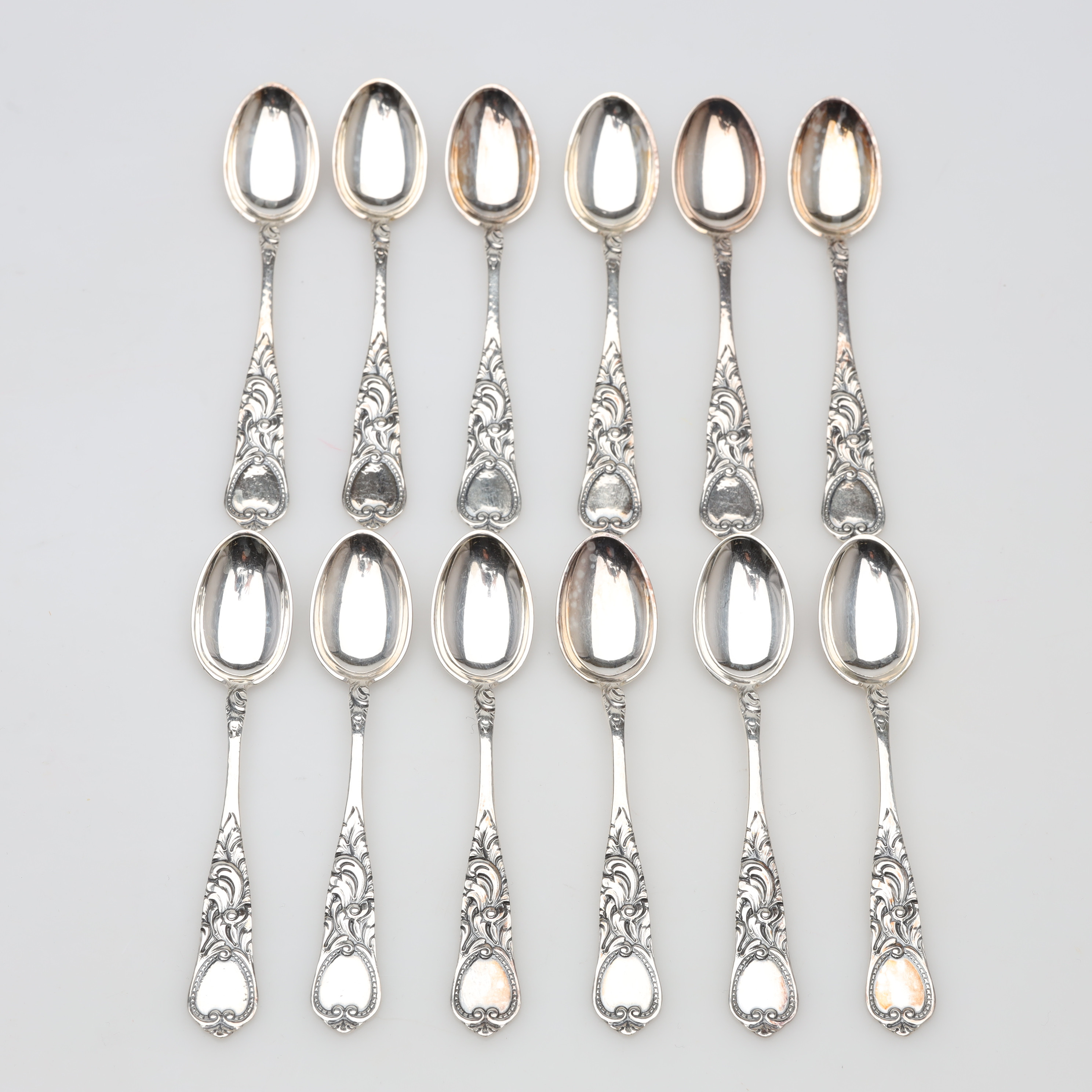 SKEDAR 12 stycken, nysilver, Norge.