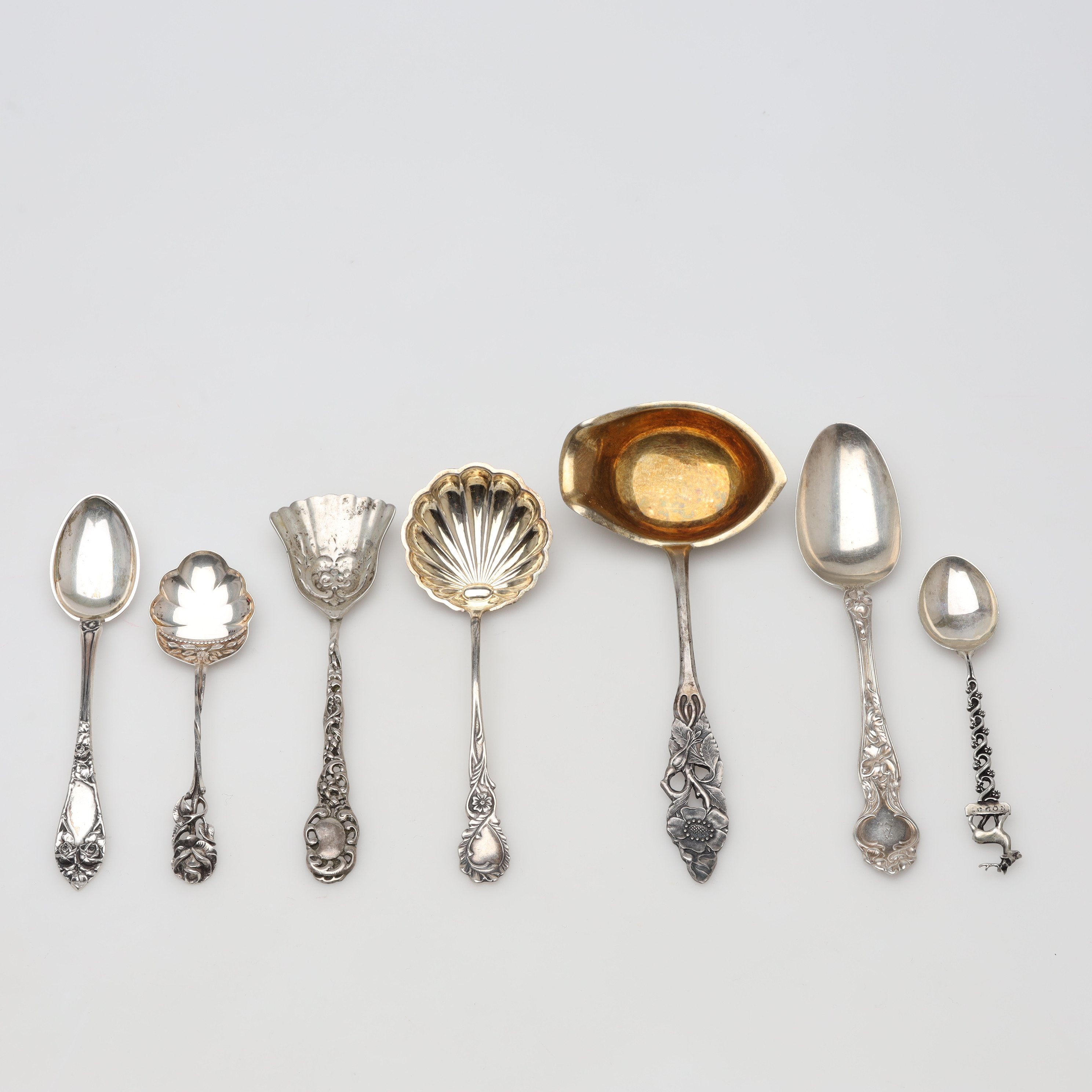 SKEDAR/SLEVAR 7 stycken, silver, vikt ca 124,4 gram.