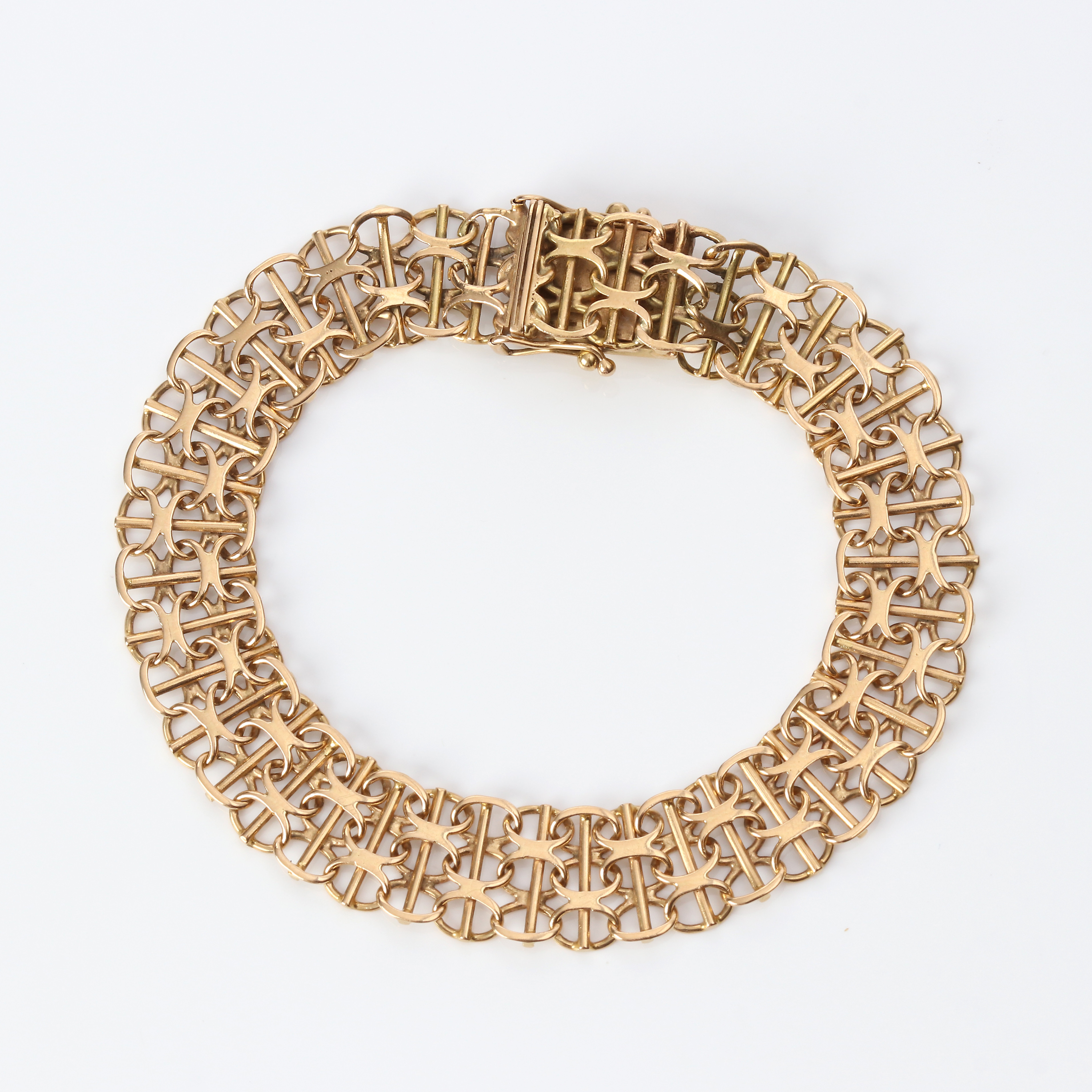 ARMBAND, X-LÄNK. 18k guld, 18,2 gram.